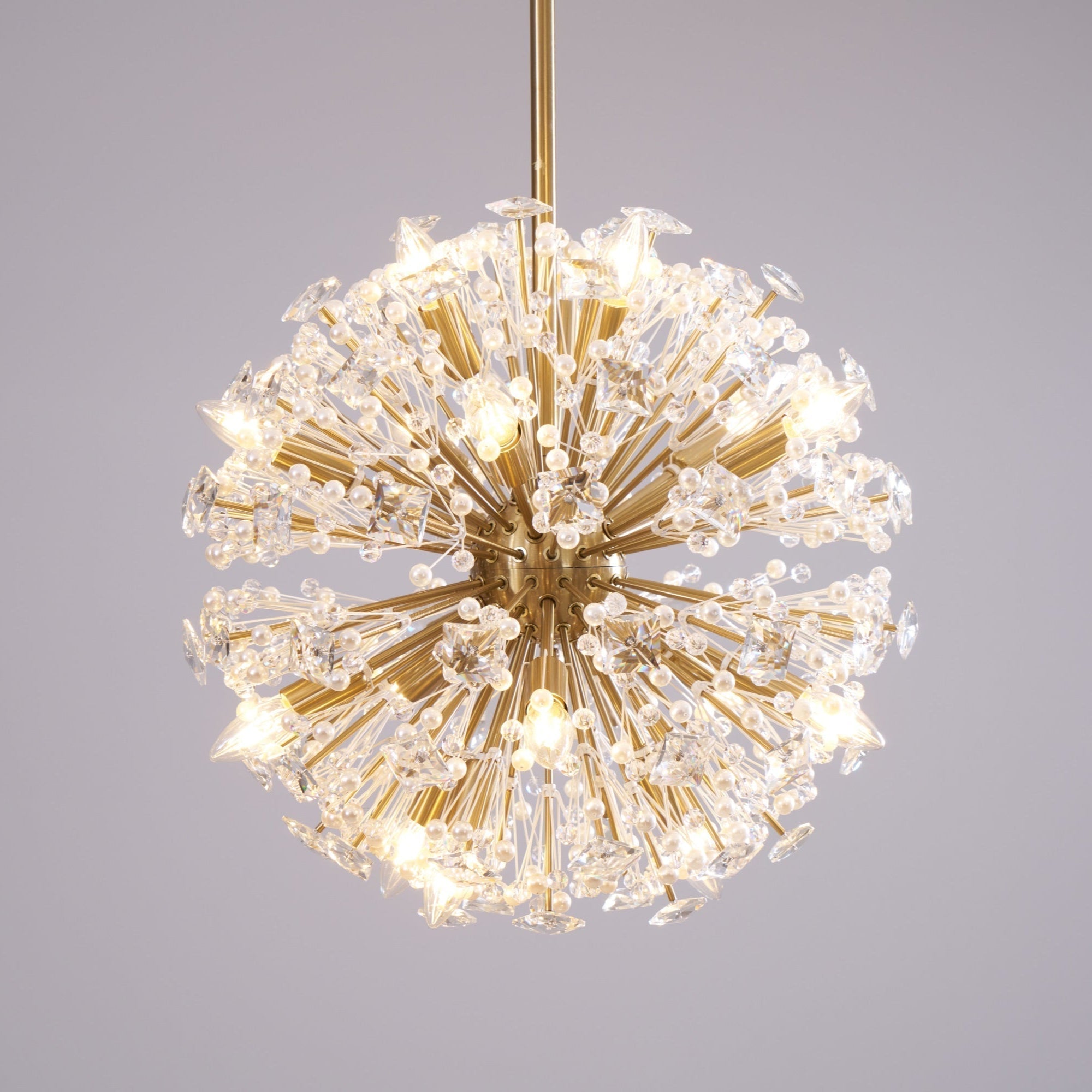 Aurora Chandelier Dickinson Gold Crystal Starburst - Neutralighting