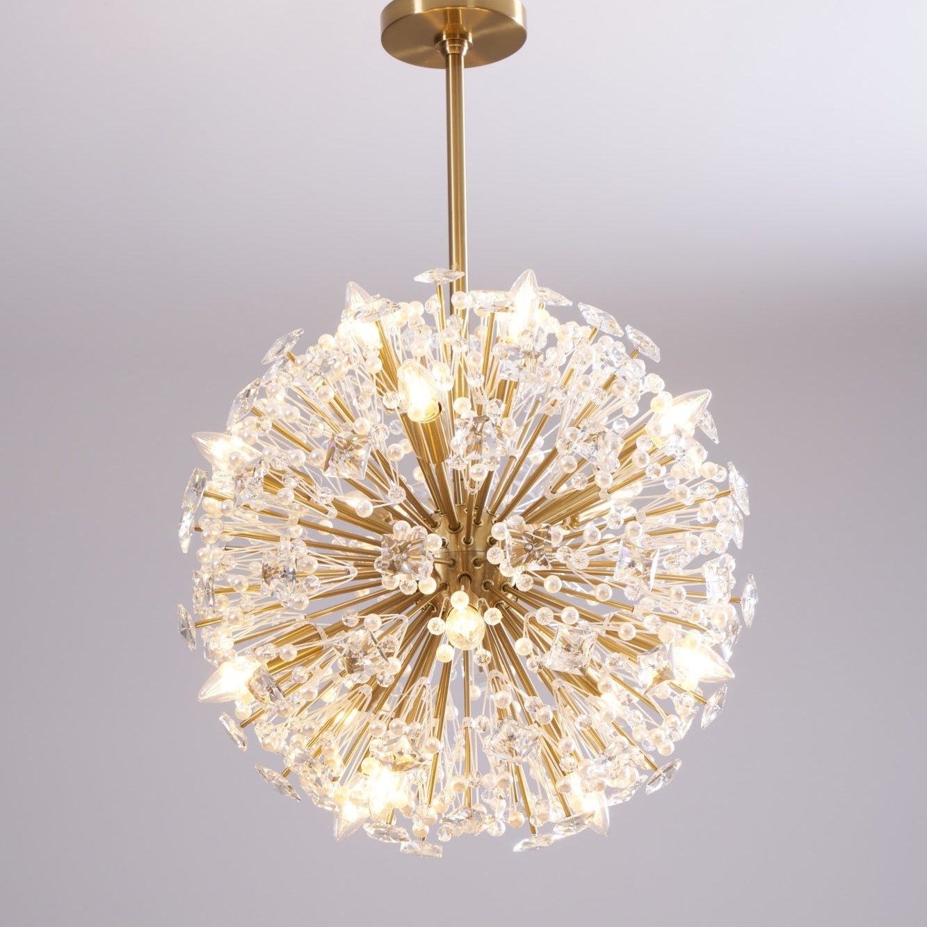 Aurora Chandelier Dickinson Gold Crystal Starburst - Neutralighting