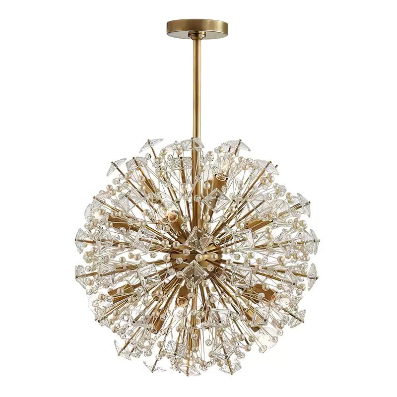 Aurora Chandelier Dickinson Gold Crystal Starburst - Neutralighting