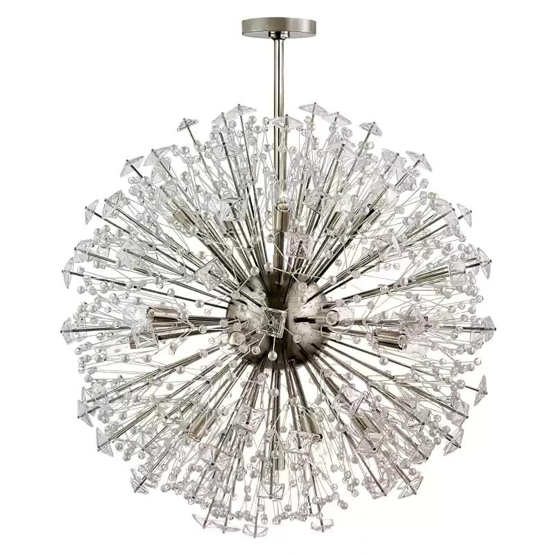 Aurora Chandelier Dickinson Gold Crystal Starburst - Neutralighting