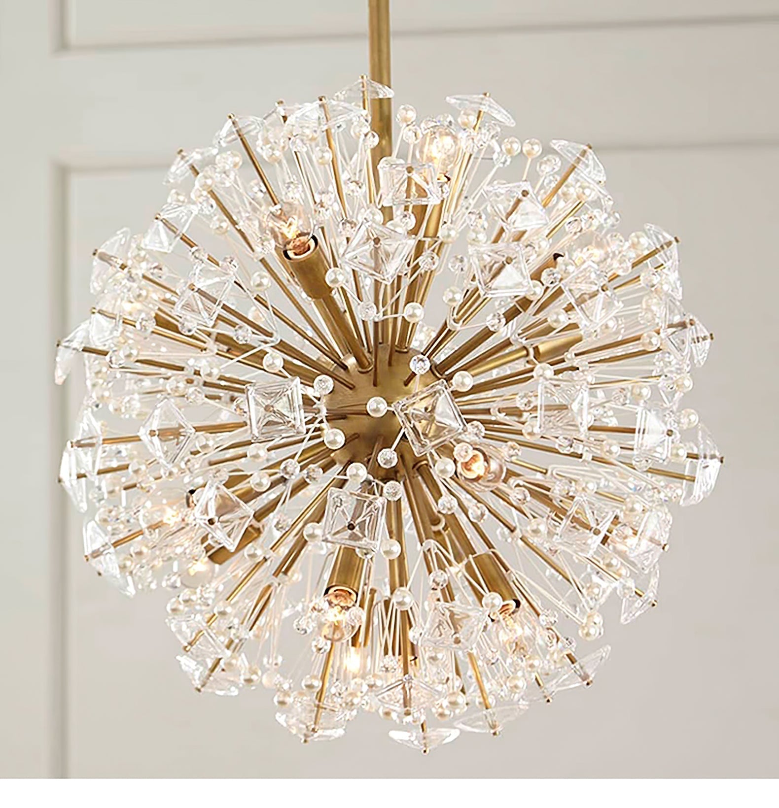 Aurora Chandelier Dickinson Gold Crystal Starburst - Neutralighting
