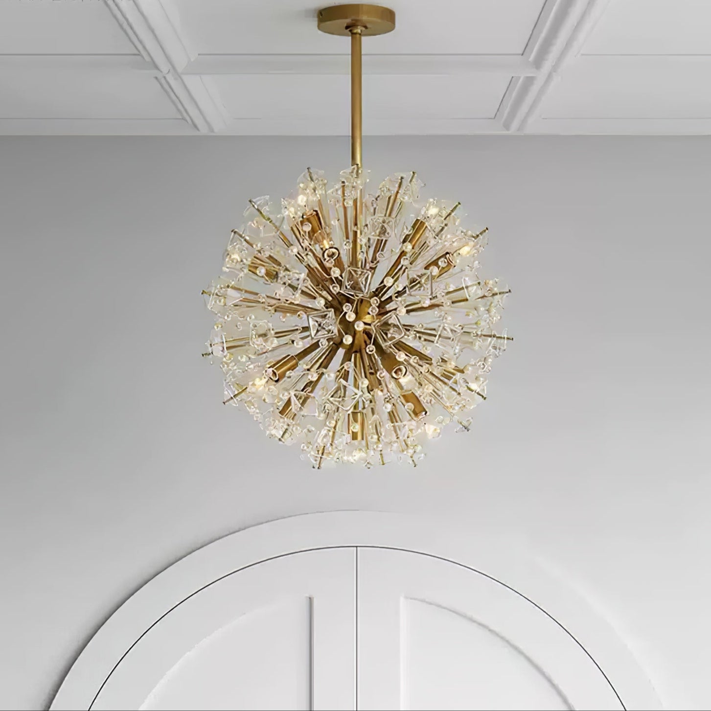 Aurora Chandelier Dickinson Gold Crystal Starburst - Neutralighting