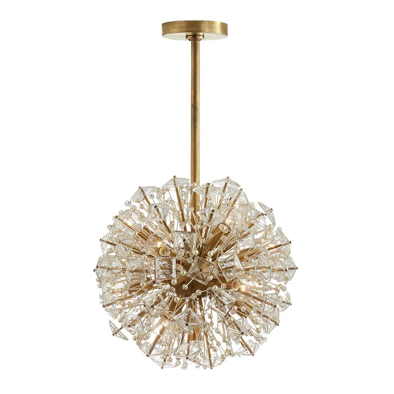 Aurora Chandelier Dickinson Gold Crystal Starburst - Neutralighting