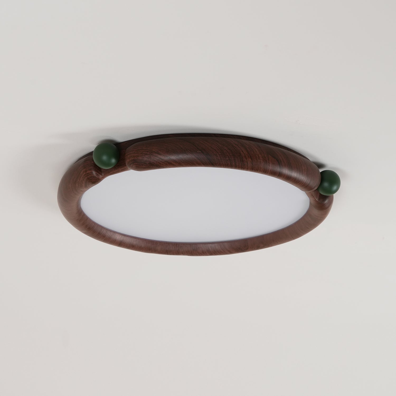 Ceiling Light Round Panel Walnut A/B Model - Letslighting