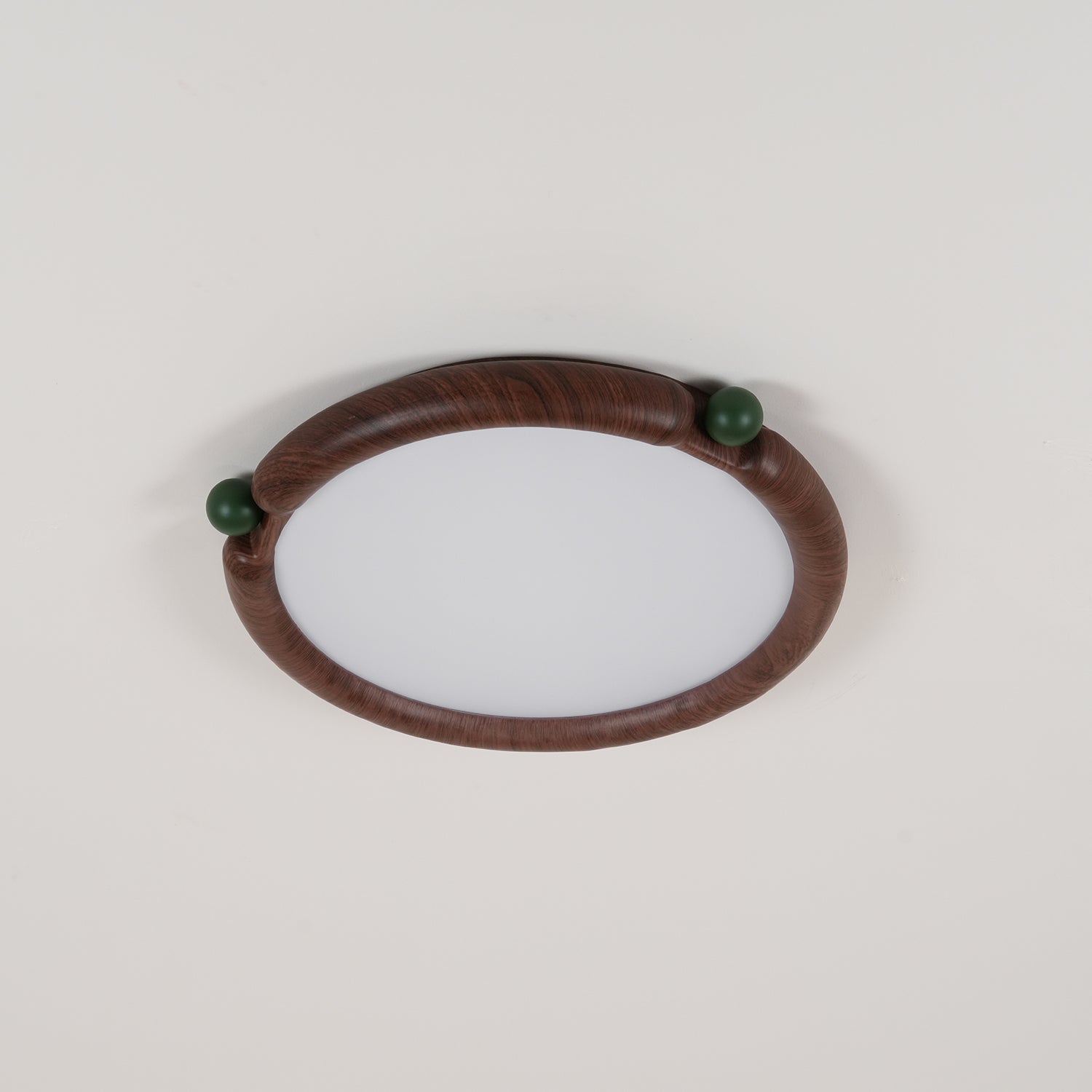 Ceiling Light Round Panel Walnut A/B Model - Letslighting