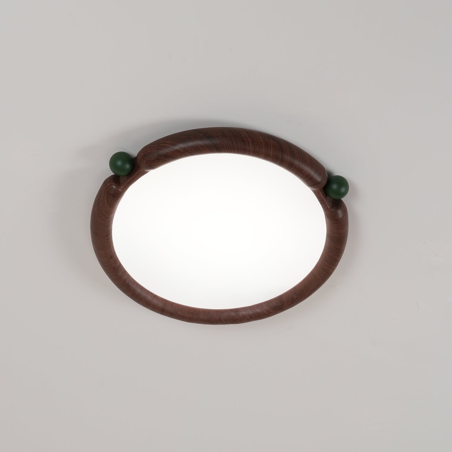 Ceiling Light Round Panel Walnut A/B Model - Letslighting