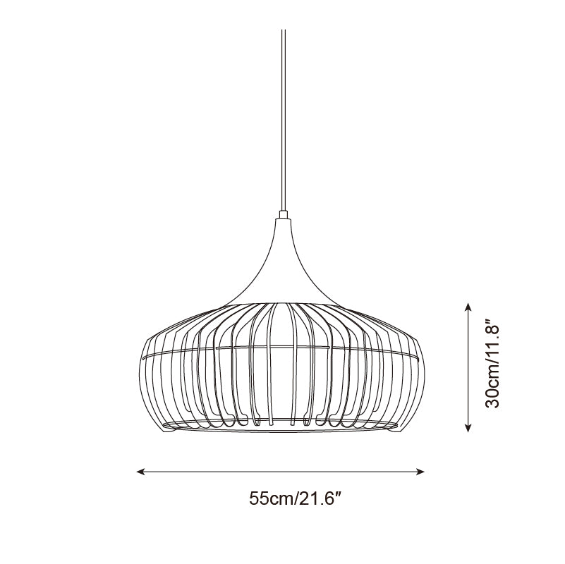 Zivora Natural Bamboo Rattan Pendant Light - Letslighting
