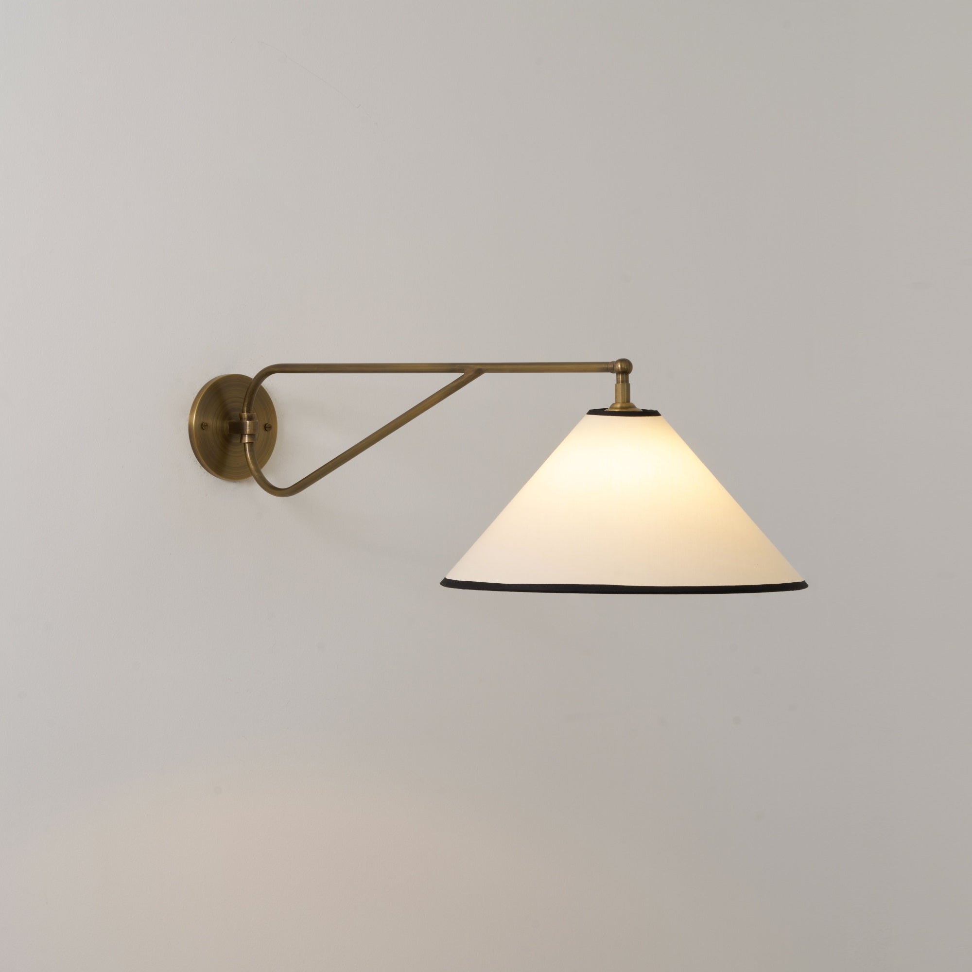 Hymn Vintage Messing Stoff Wandleuchte-Letslighting