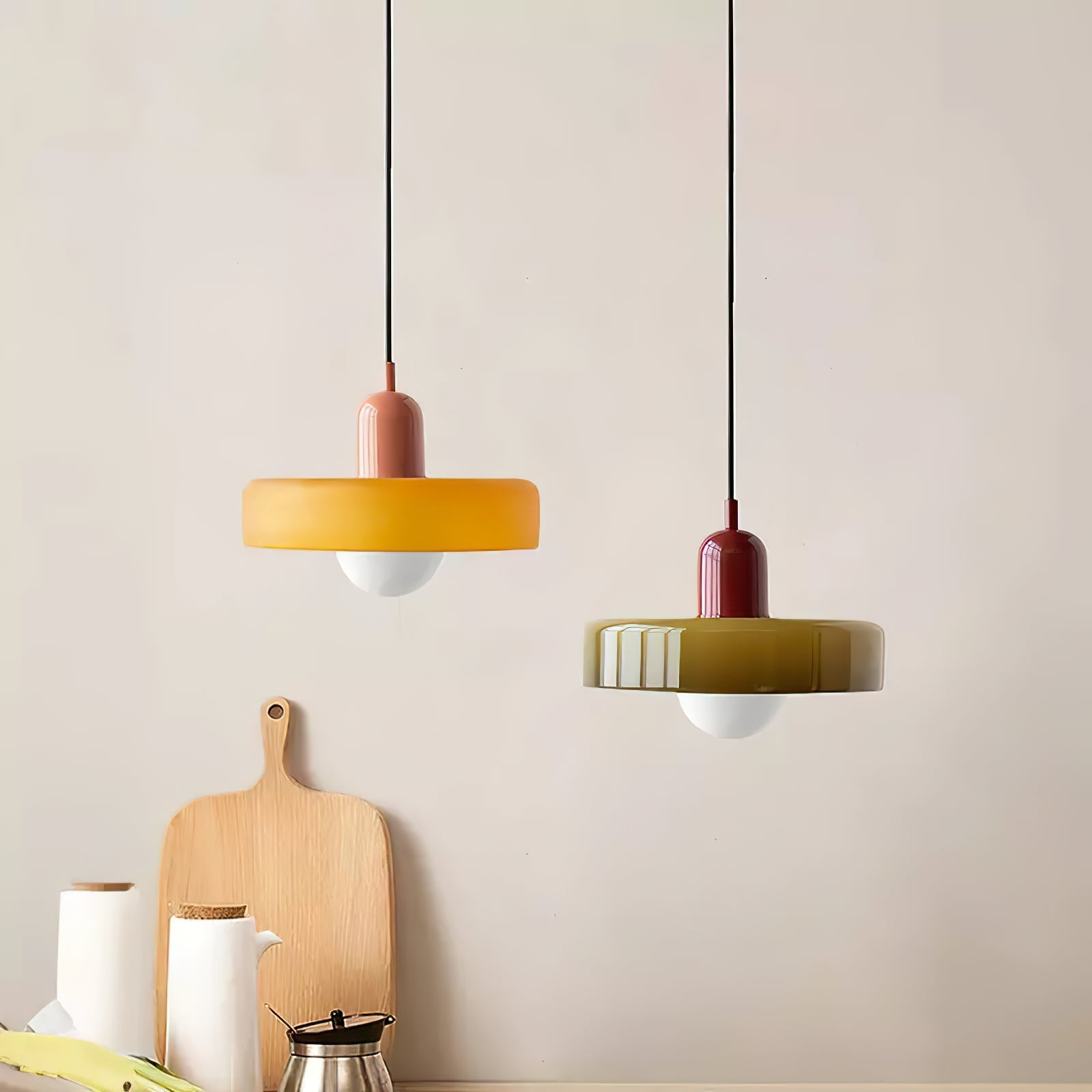Ideal Scheibe Kugel Glas Pendelleuchte-Letslighting