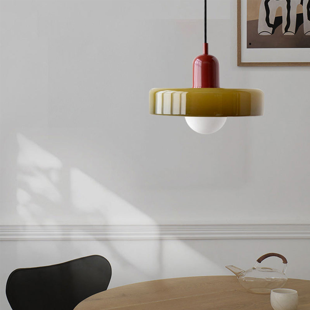 Ideal Scheibe Kugel Glas Pendelleuchte-Letslighting