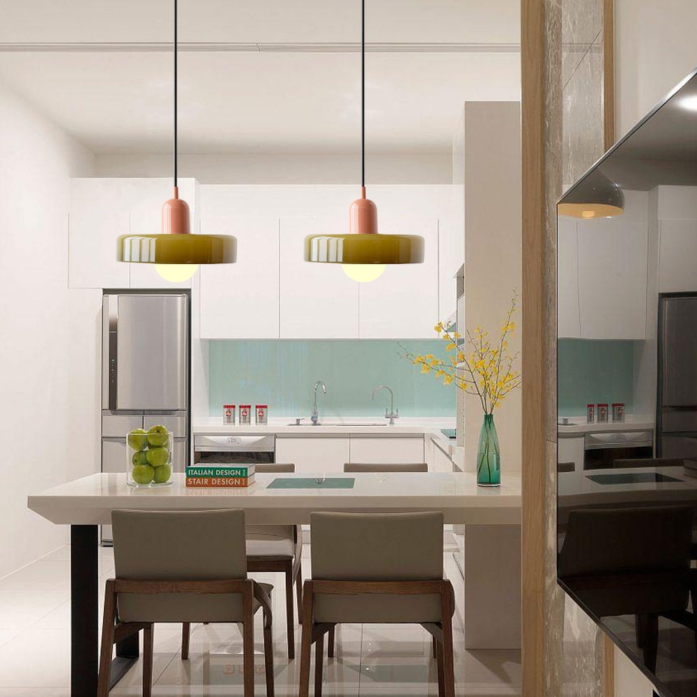 Ideal Scheibe Kugel Glas Pendelleuchte-Letslighting