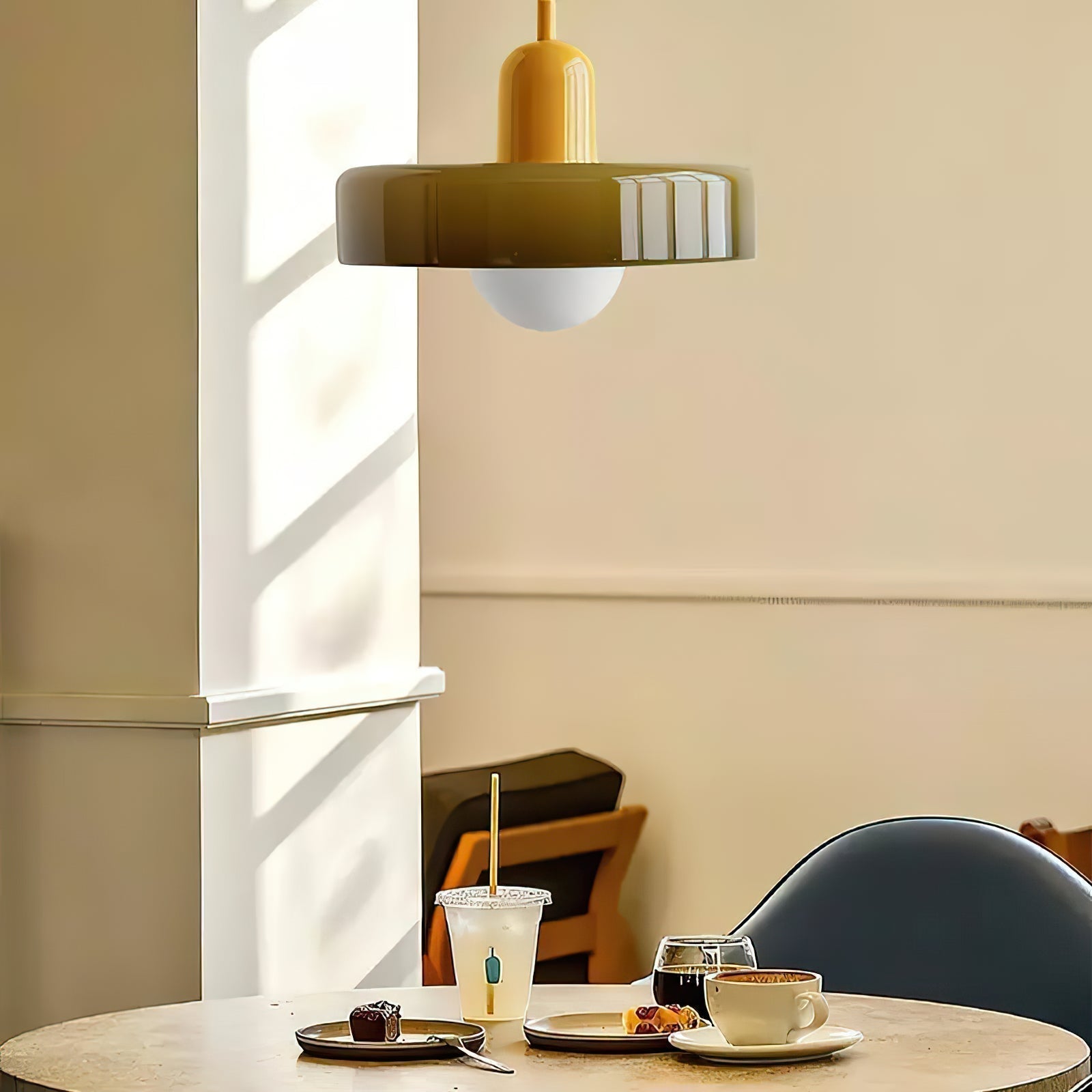 Ideal Scheibe Kugel Glas Pendelleuchte-Letslighting