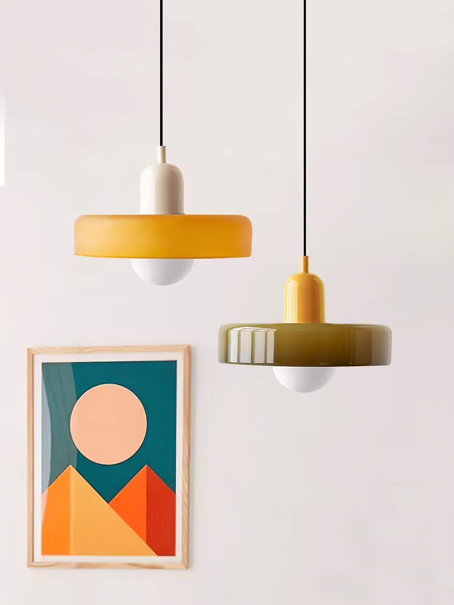 Ideal Scheibe Kugel Glas Pendelleuchte-Letslighting