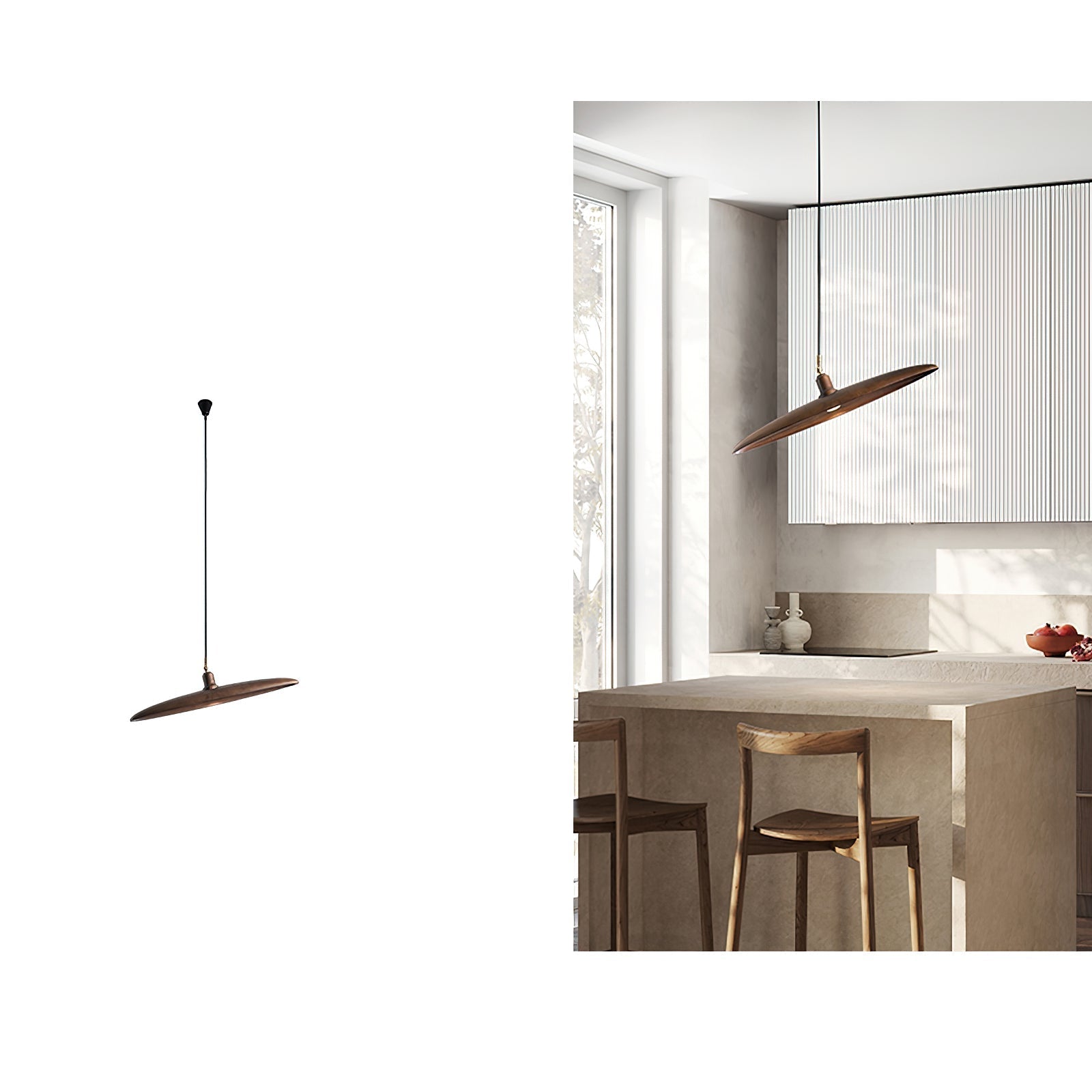 Zelirira Blade Holz Pendelleuchte-Letslighting