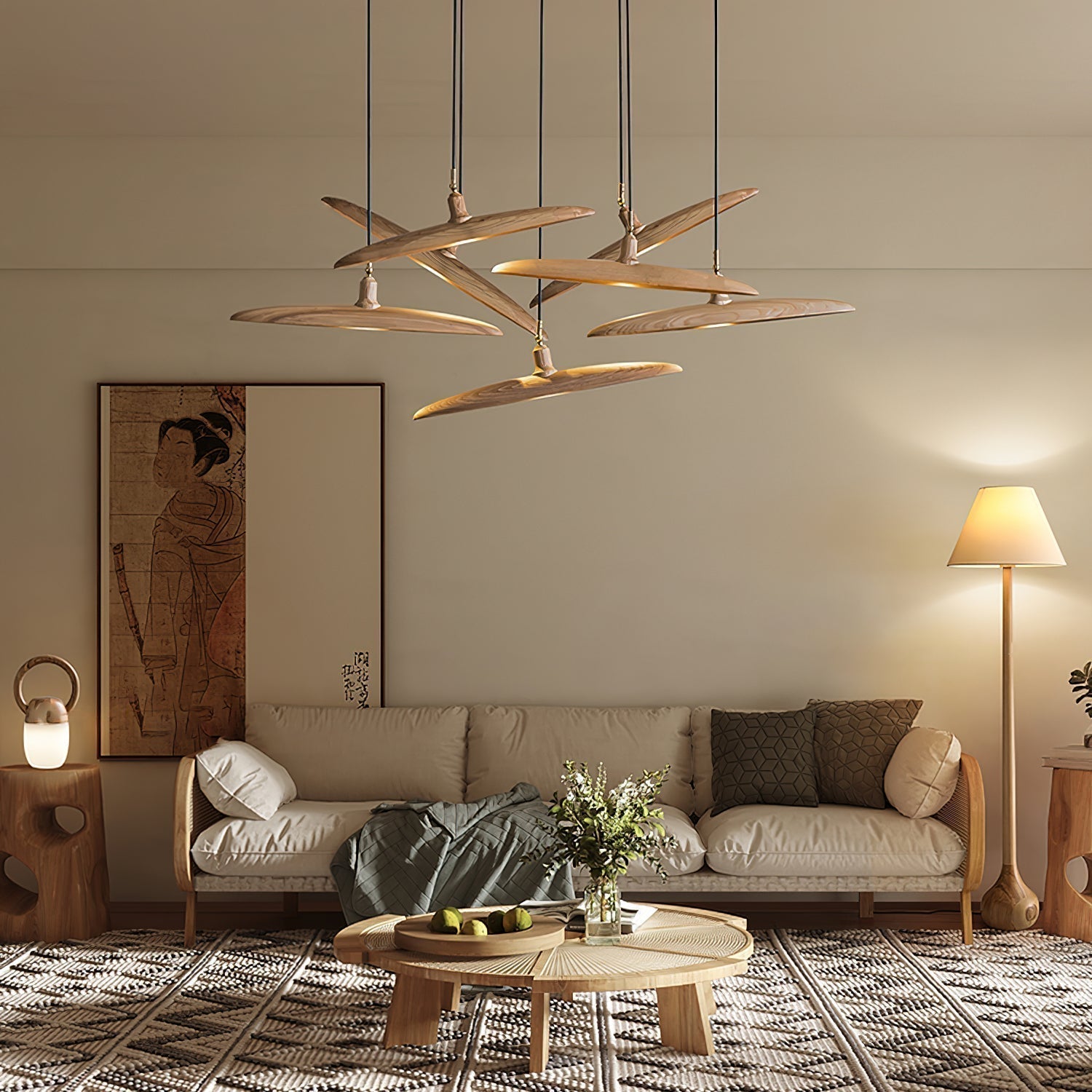 Zelirira Blade Holz Pendelleuchte-Letslighting
