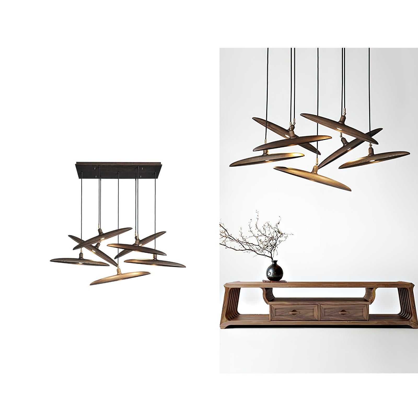 Zelirira Blade Holz Pendelleuchte-Letslighting