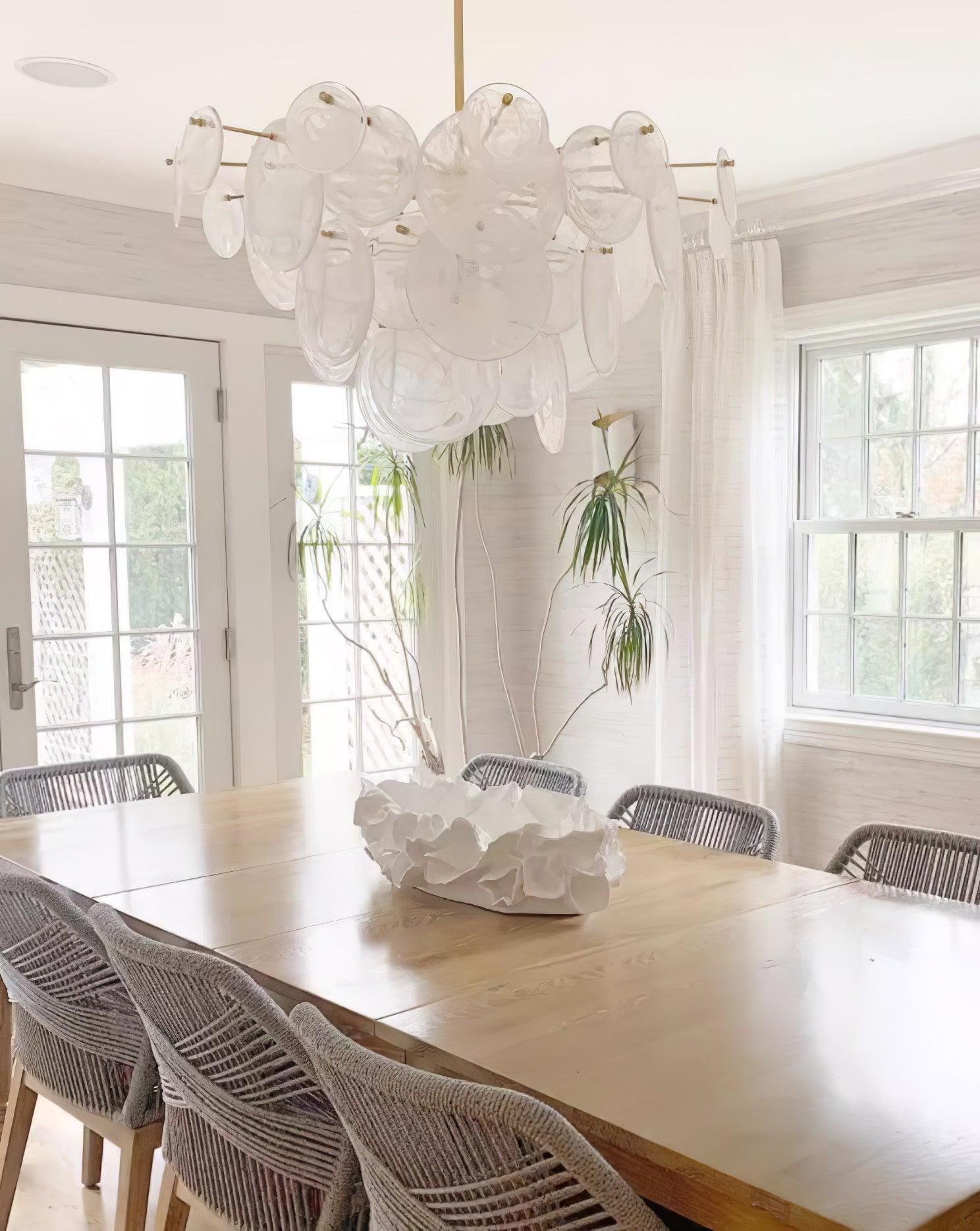 Olvynis Postmodern Luxury Discs Brass Glass Metal Chandelier - Blowlighting