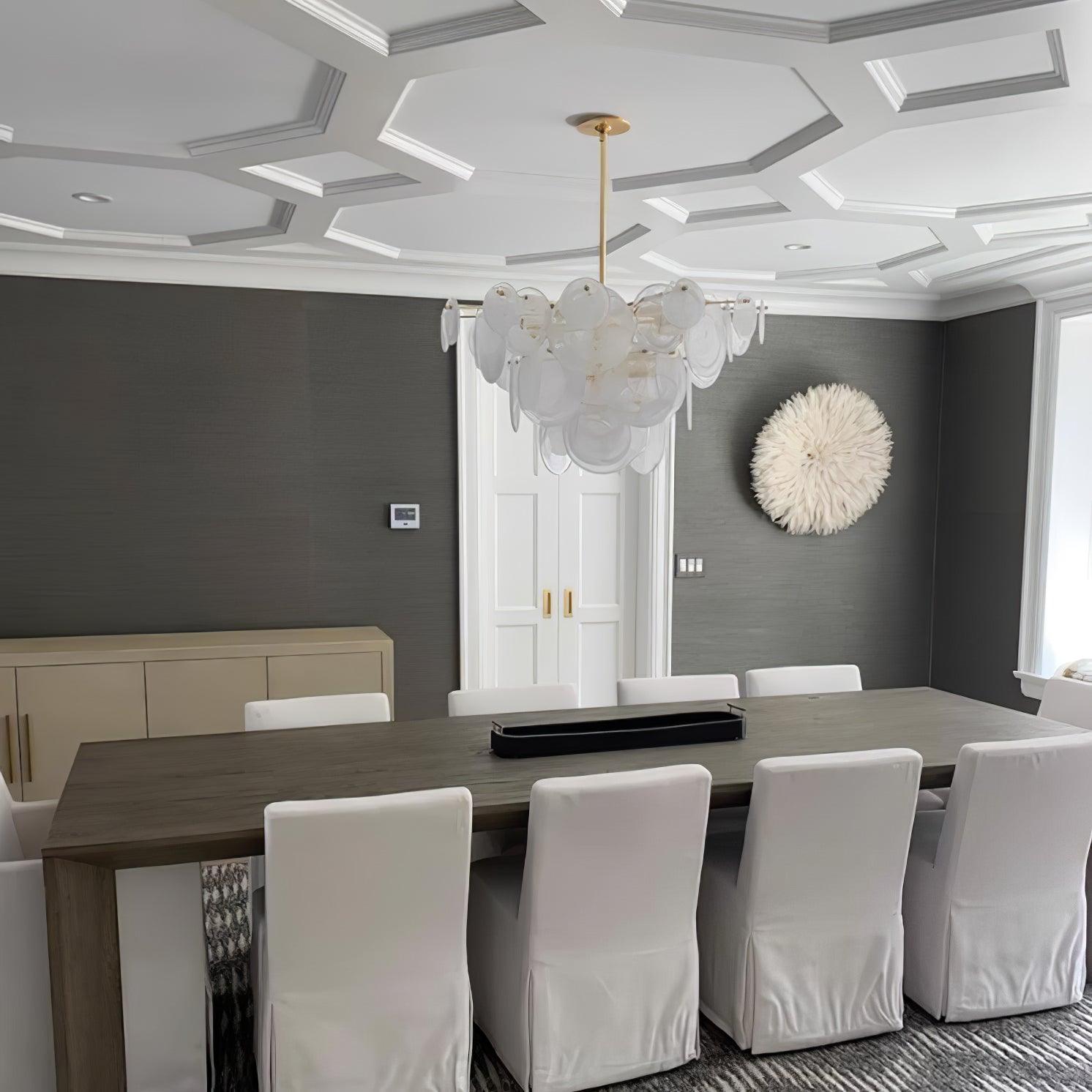 Olvynis Postmodern Luxury Discs Brass Glass Metal Chandelier - Blowlighting