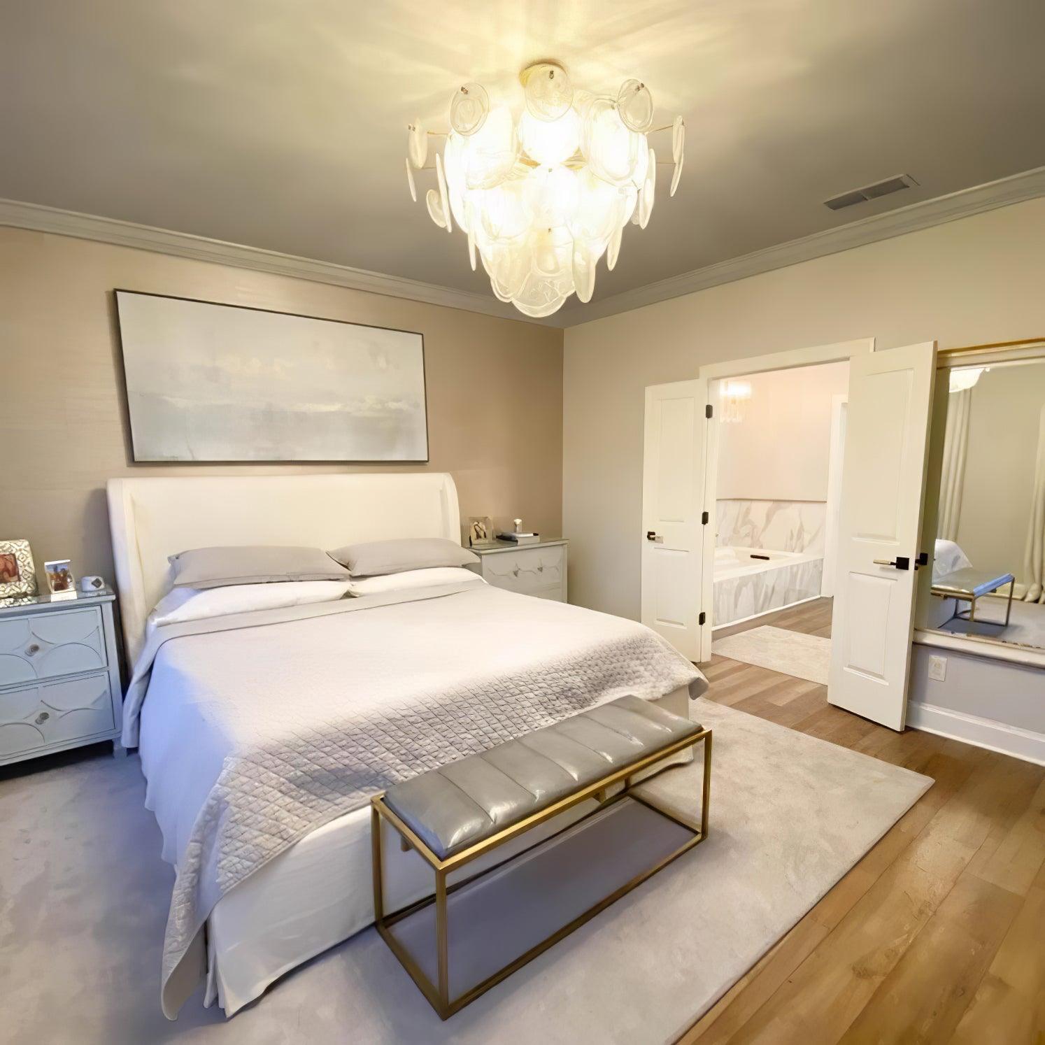 Olvynis Postmodern Luxury Discs Brass Glass Metal Chandelier - Blowlighting