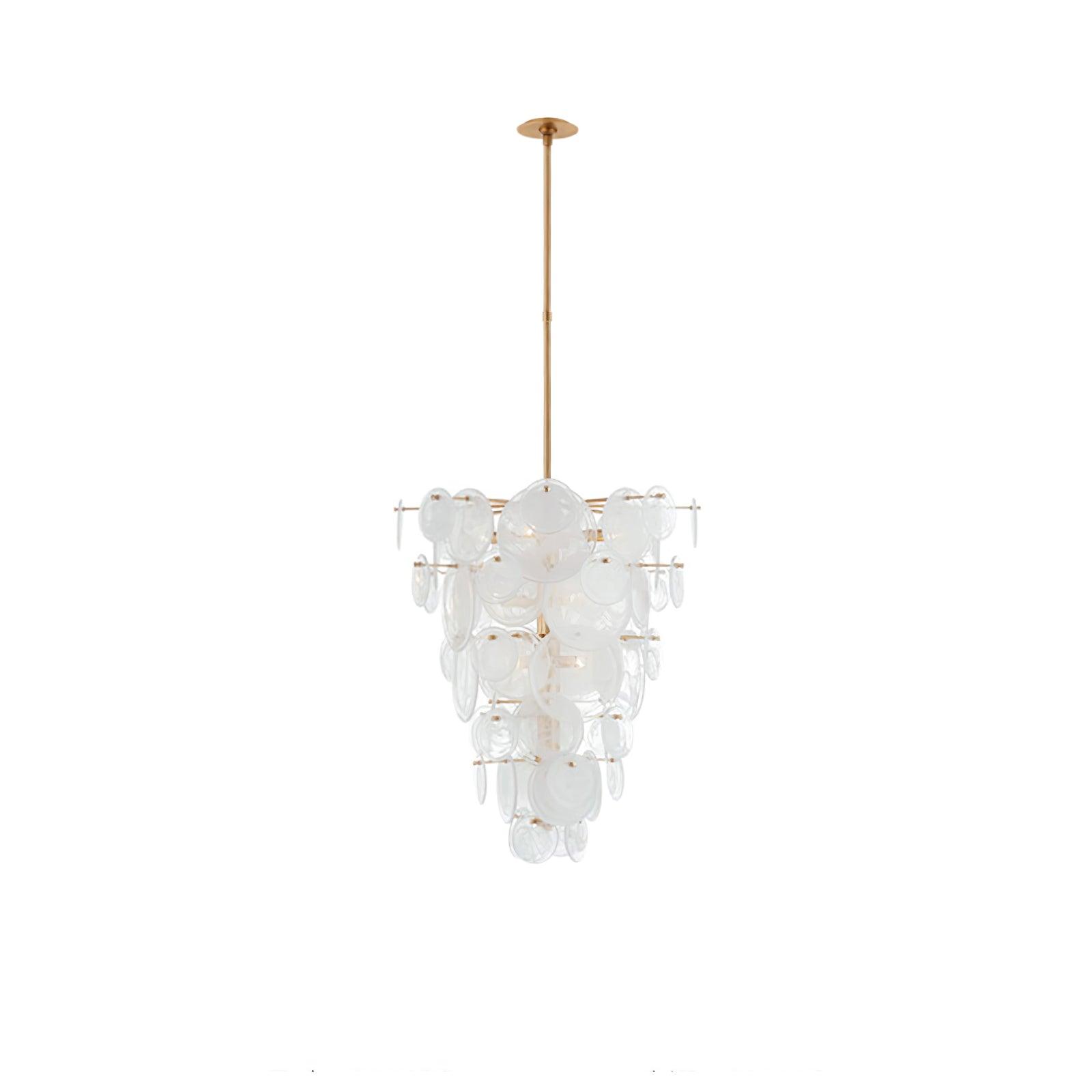 Olvynis Postmodern Luxury Discs Brass Glass Metal Chandelier - Blowlighting