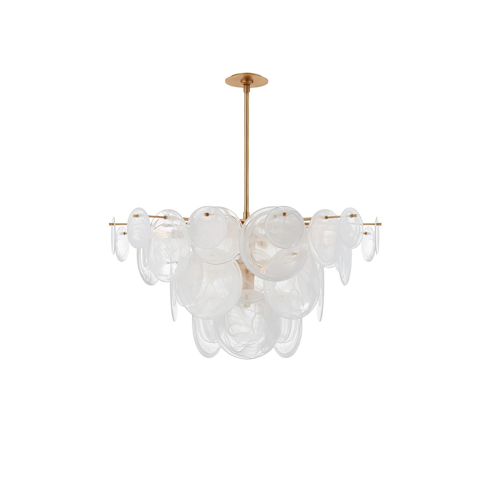 Olvynis Postmodern Luxury Discs Brass Glass Metal Chandelier - Blowlighting