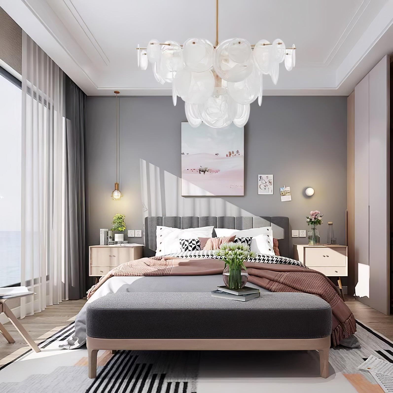 Olvynis Postmodern Luxury Discs Brass Glass Metal Chandelier - Blowlighting