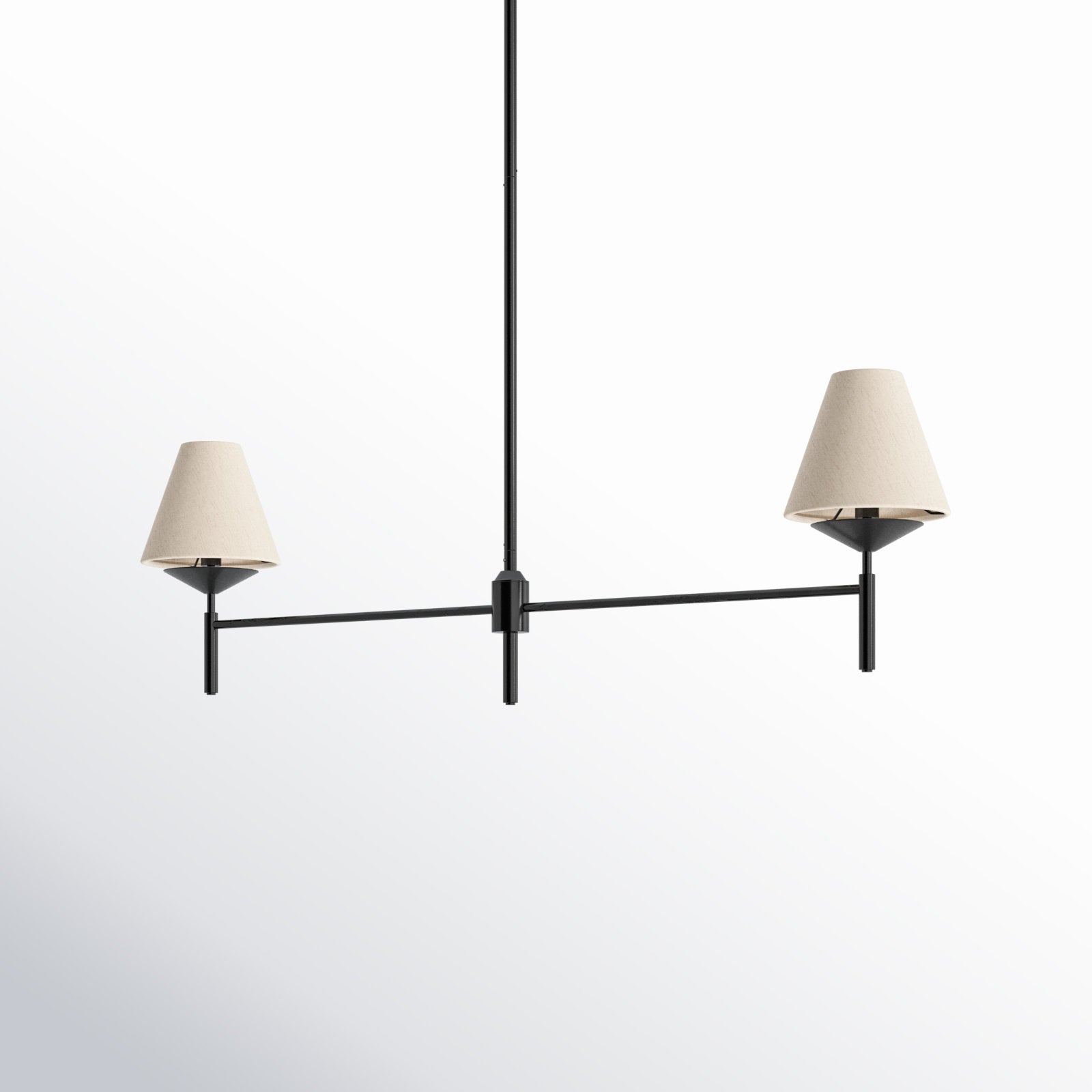 Ulphaa Vintage Industrie Schwarzer Stoff Kronleuchter-Letslighting