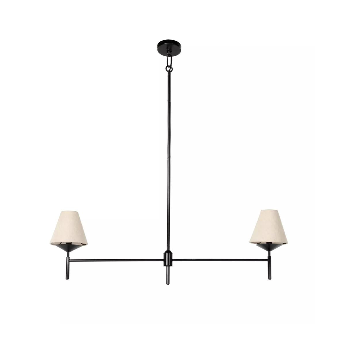 Ulphaa Vintage Industrie Schwarzer Stoff Kronleuchter-Letslighting