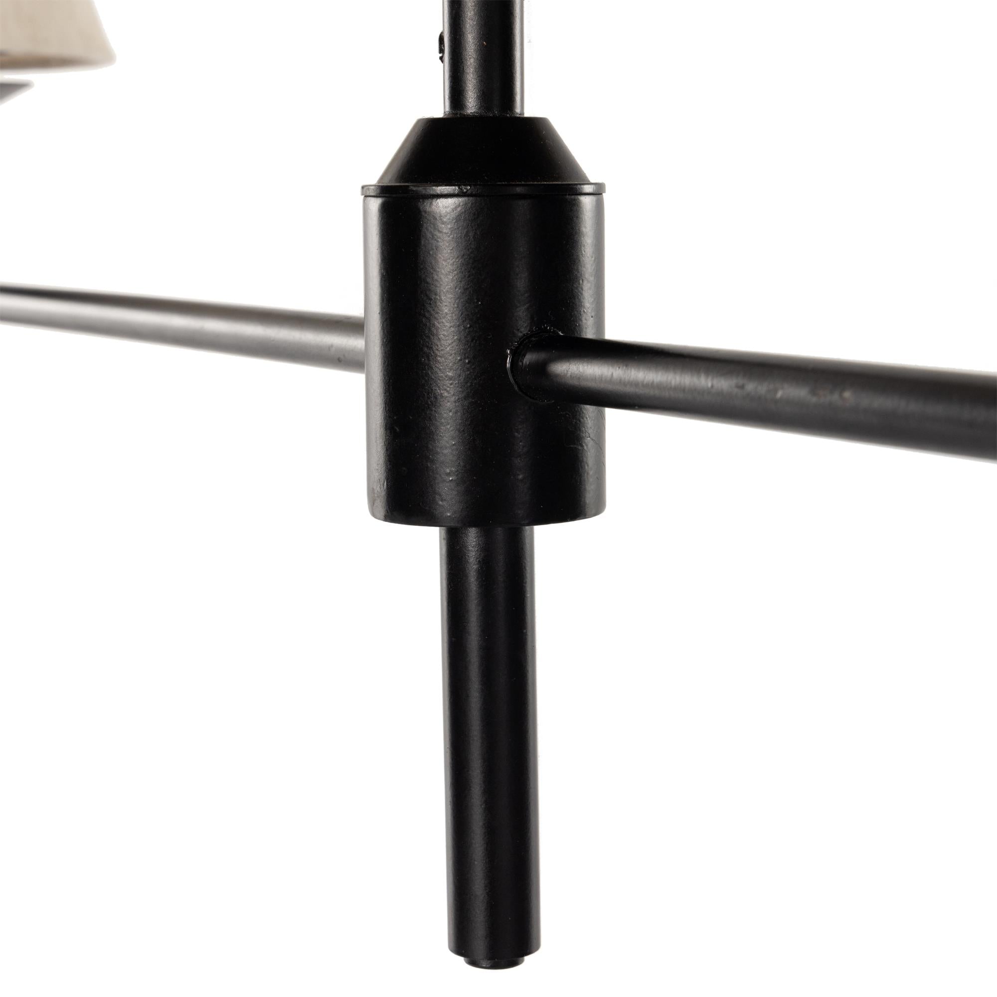 Ulphaa Vintage Industrie Schwarzer Stoff Kronleuchter-Letslighting