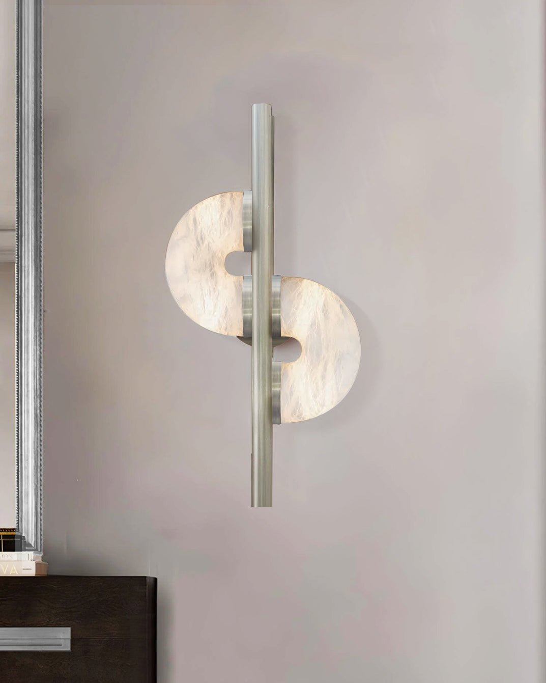 Liraven Dual Disc Alabaster Wall Light - Neutralighting