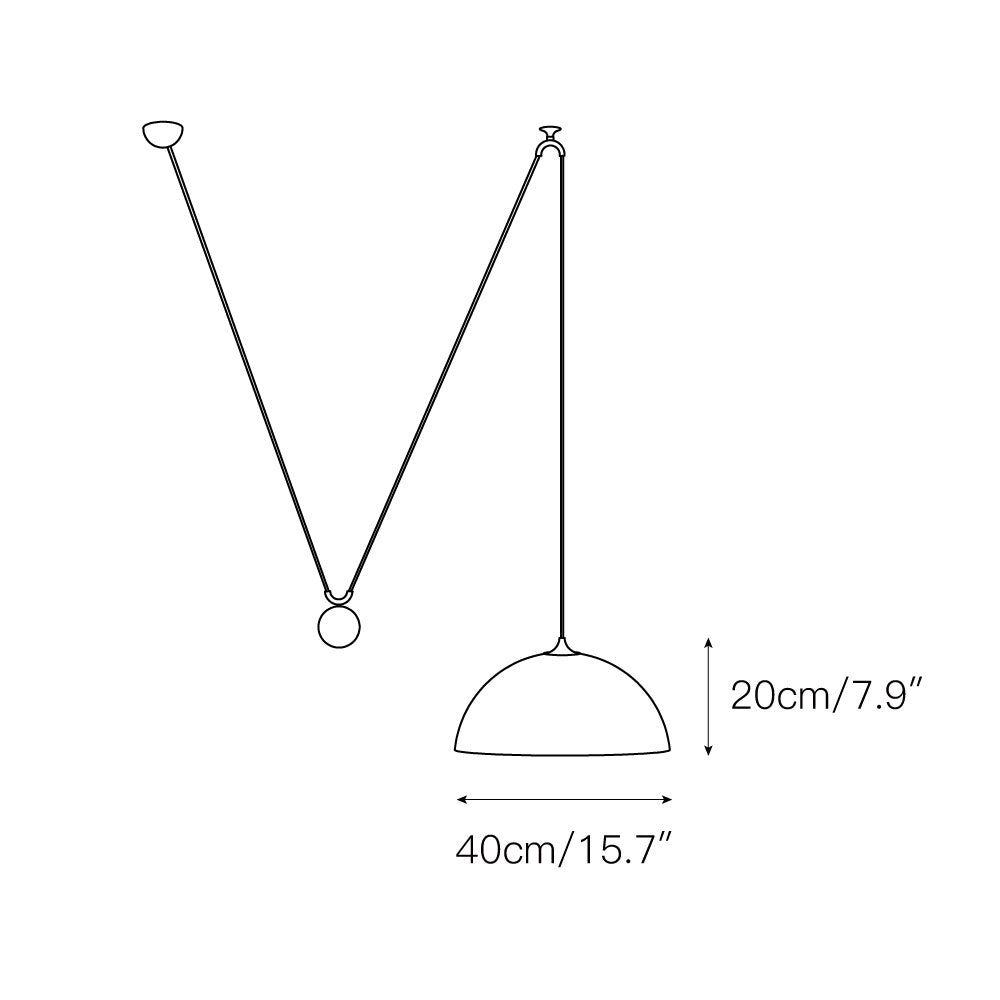 Omen Kuppel Balance Messing Pendelleuchte-Letslighting