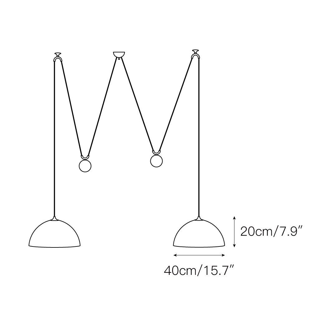 Omen Kuppel Balance Messing Pendelleuchte-Letslighting
