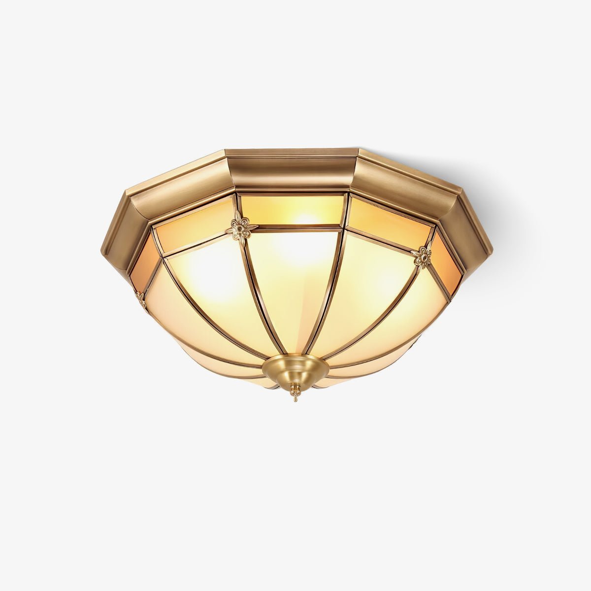 Vovynan Elegance Dome Deckenleuchte aus Messing und Glas-Letslighting