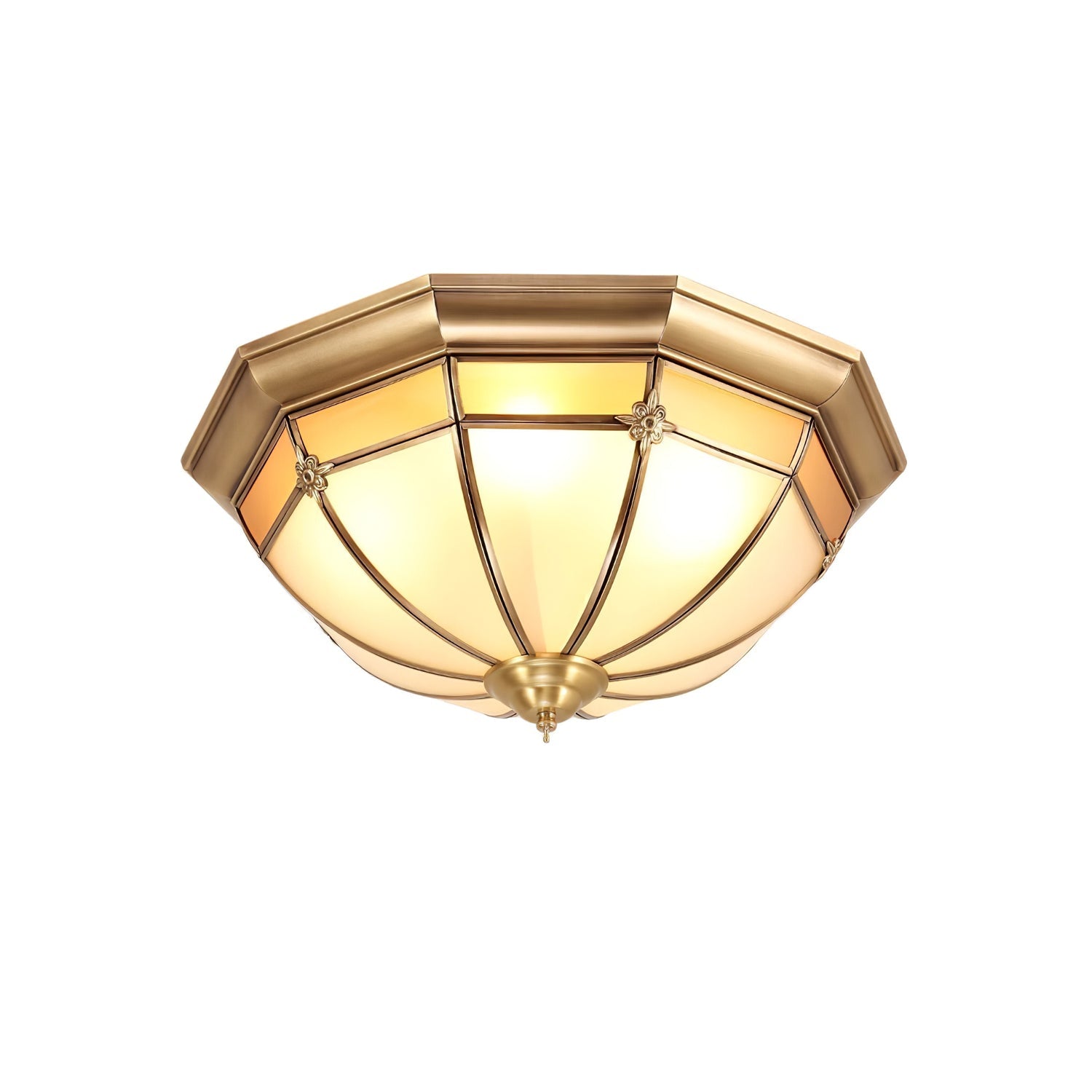 Vovynan Elegance Dome Deckenleuchte aus Messing und Glas-Letslighting