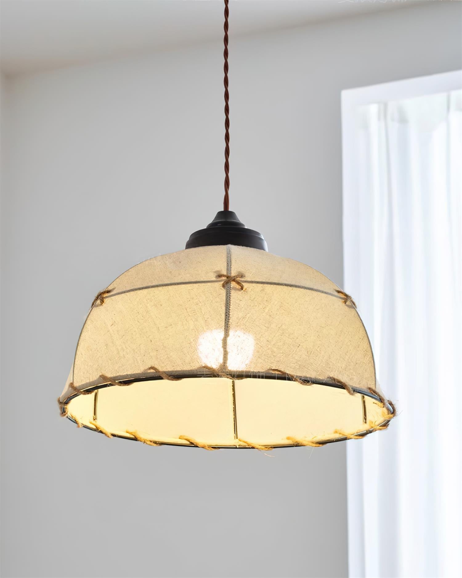 Pendelleuchte Stoff Kuppelschirm Vintage Sanfter Schein-Letslighting