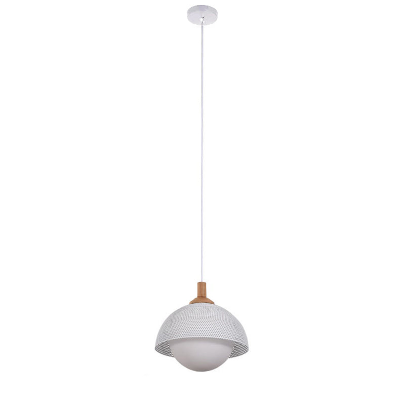 Pith Kuppel Perforiert Holz Pendelleuchte-Letslighting