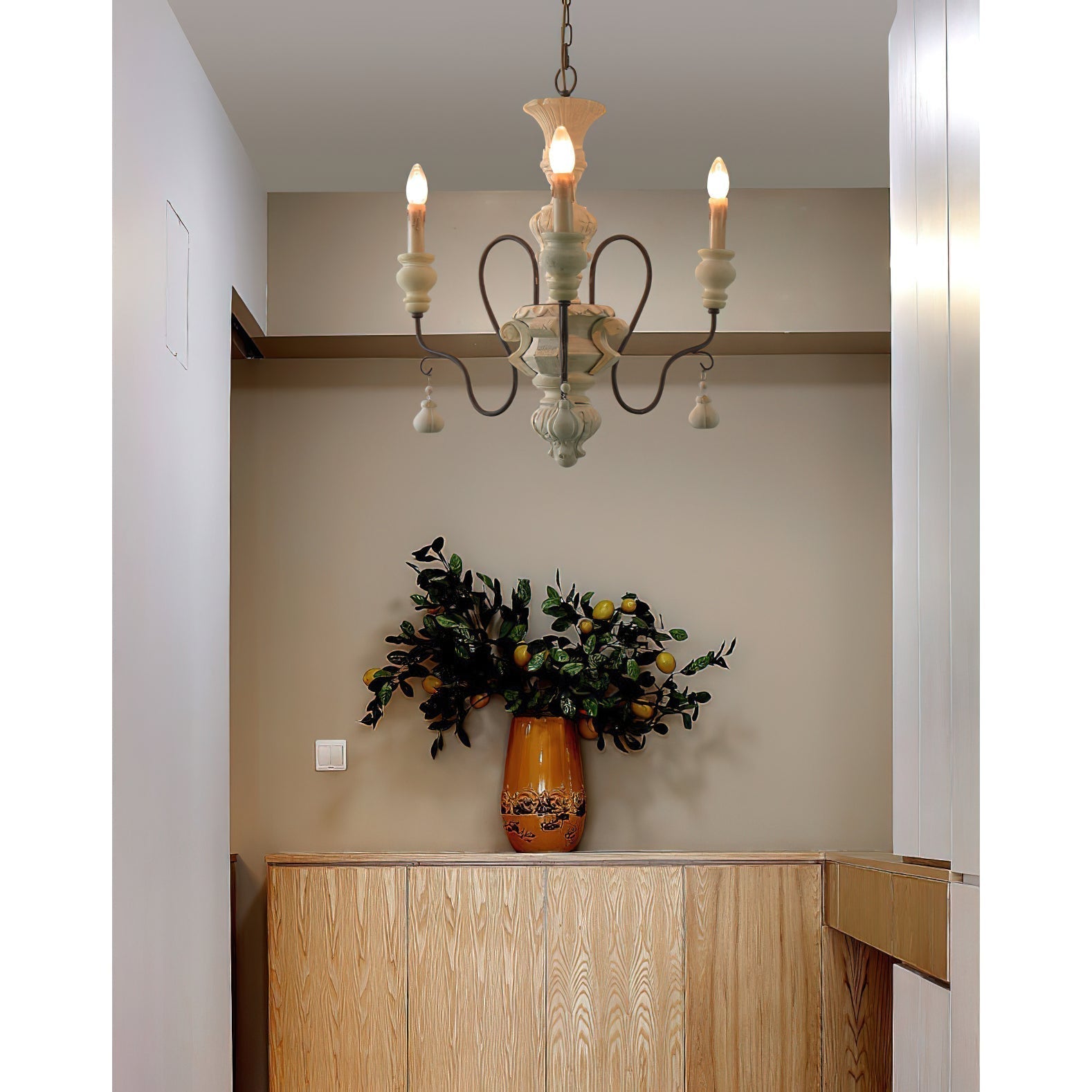 Quartz Postmoderner Luxus Landhaus Holz Kronleuchter-Letslighting