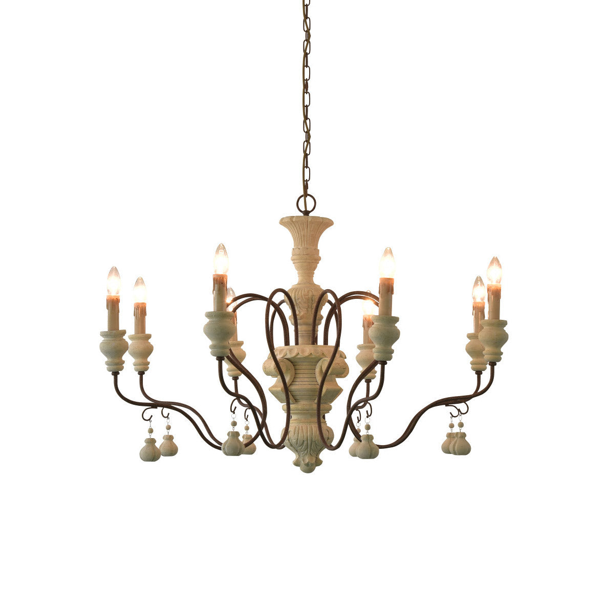 Quartz Postmodern Luxury Country Wooden Metal Chandelier - Letslighting