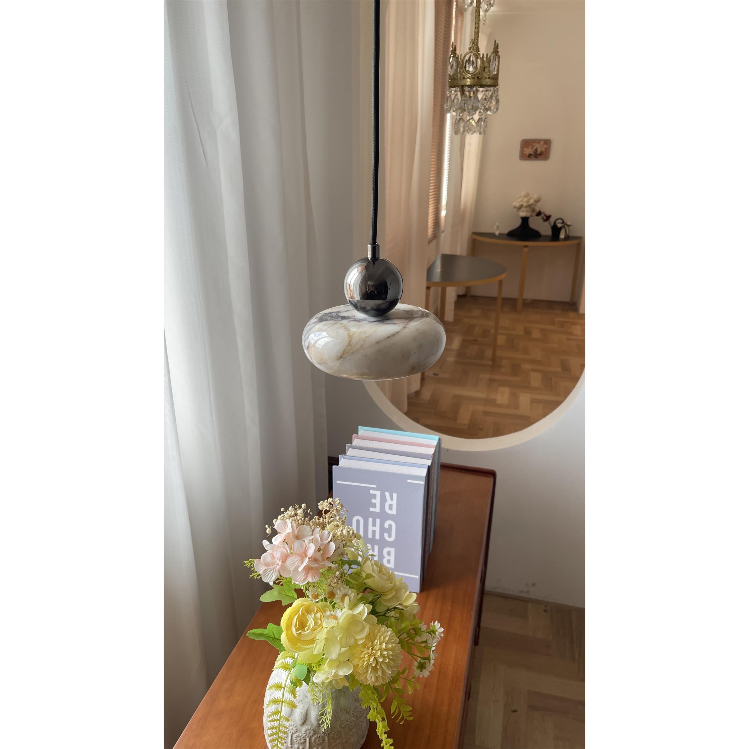 Ridge Modern Minimalist Marble Metal Pendant Lamp - Letslighting