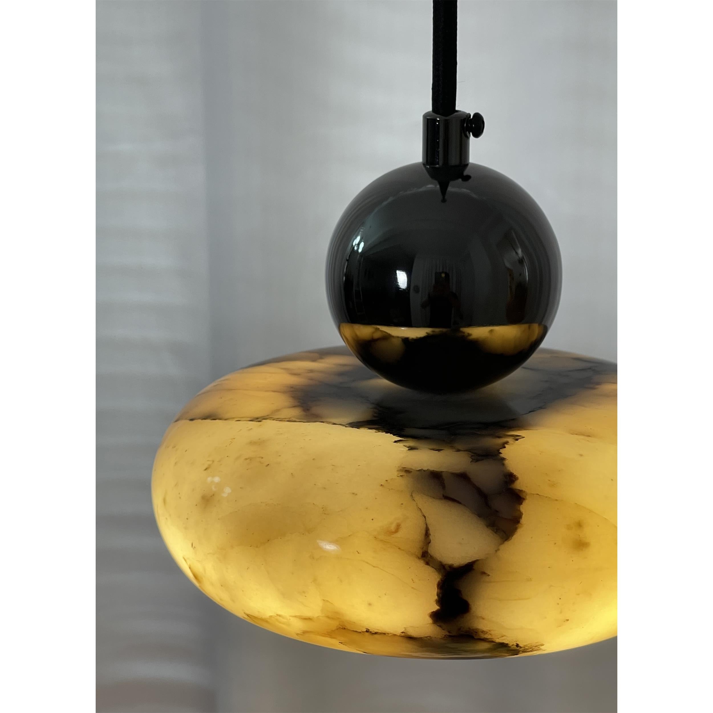 Ridge Modern Minimalist Marble Metal Pendant Lamp - Letslighting