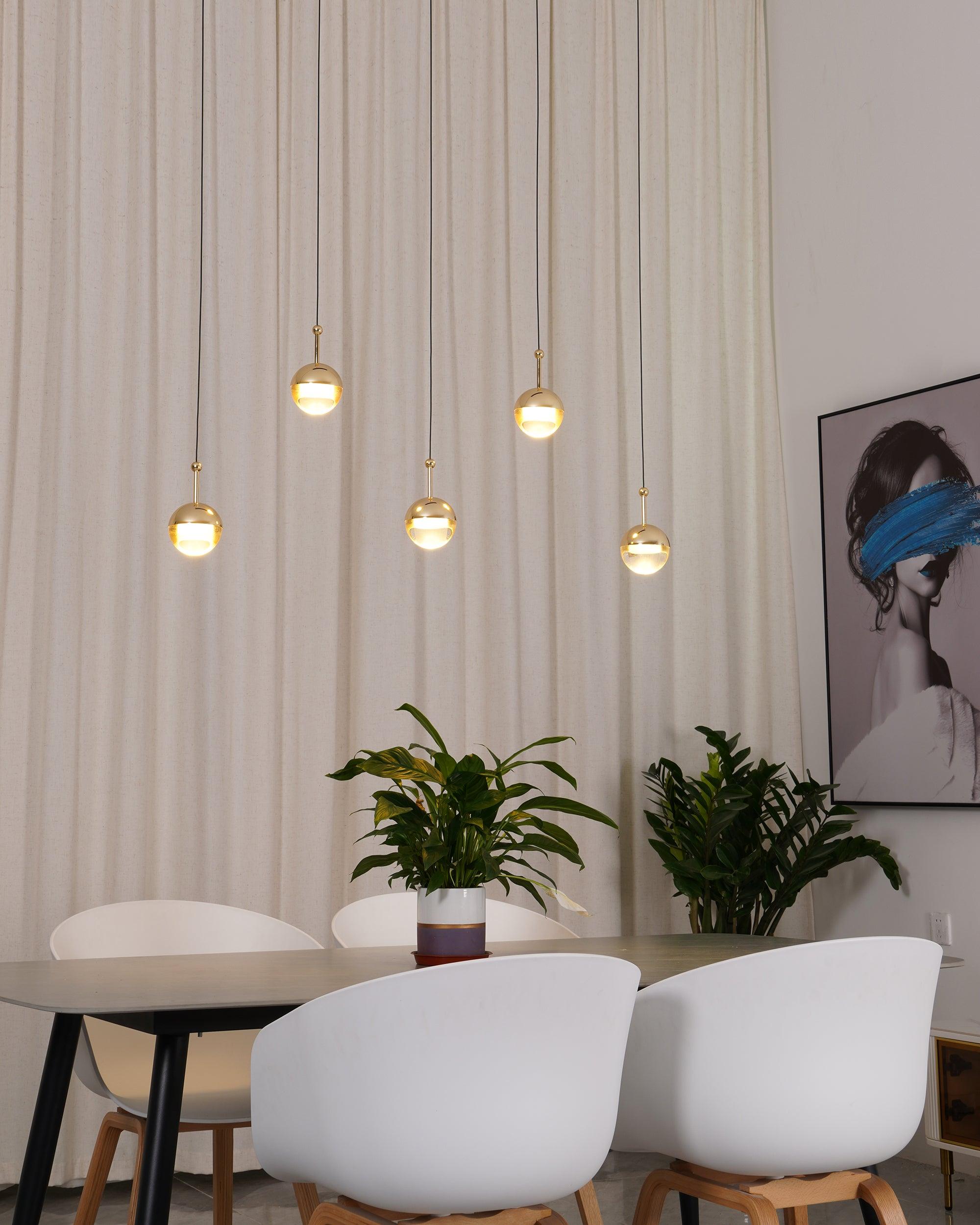 Solara Pendelleuchte Stahl Glas Mehrfach Tropfen-Letslighting