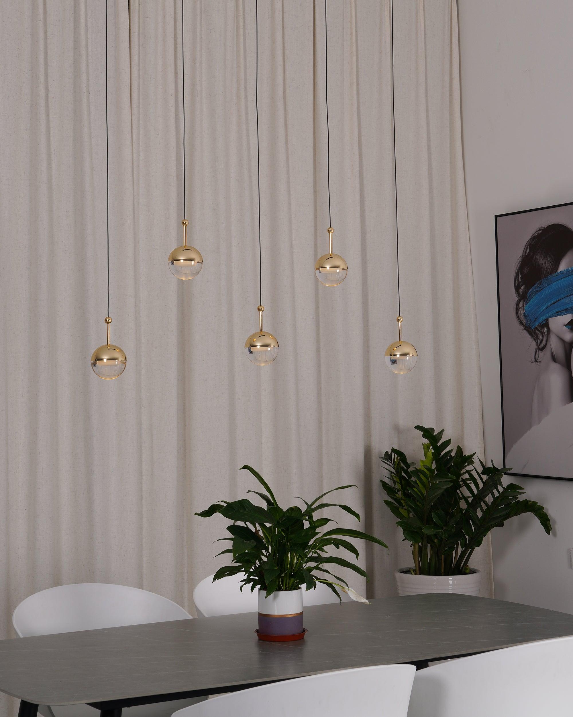 Solara Pendelleuchte Stahl Glas Mehrfach Tropfen-Letslighting