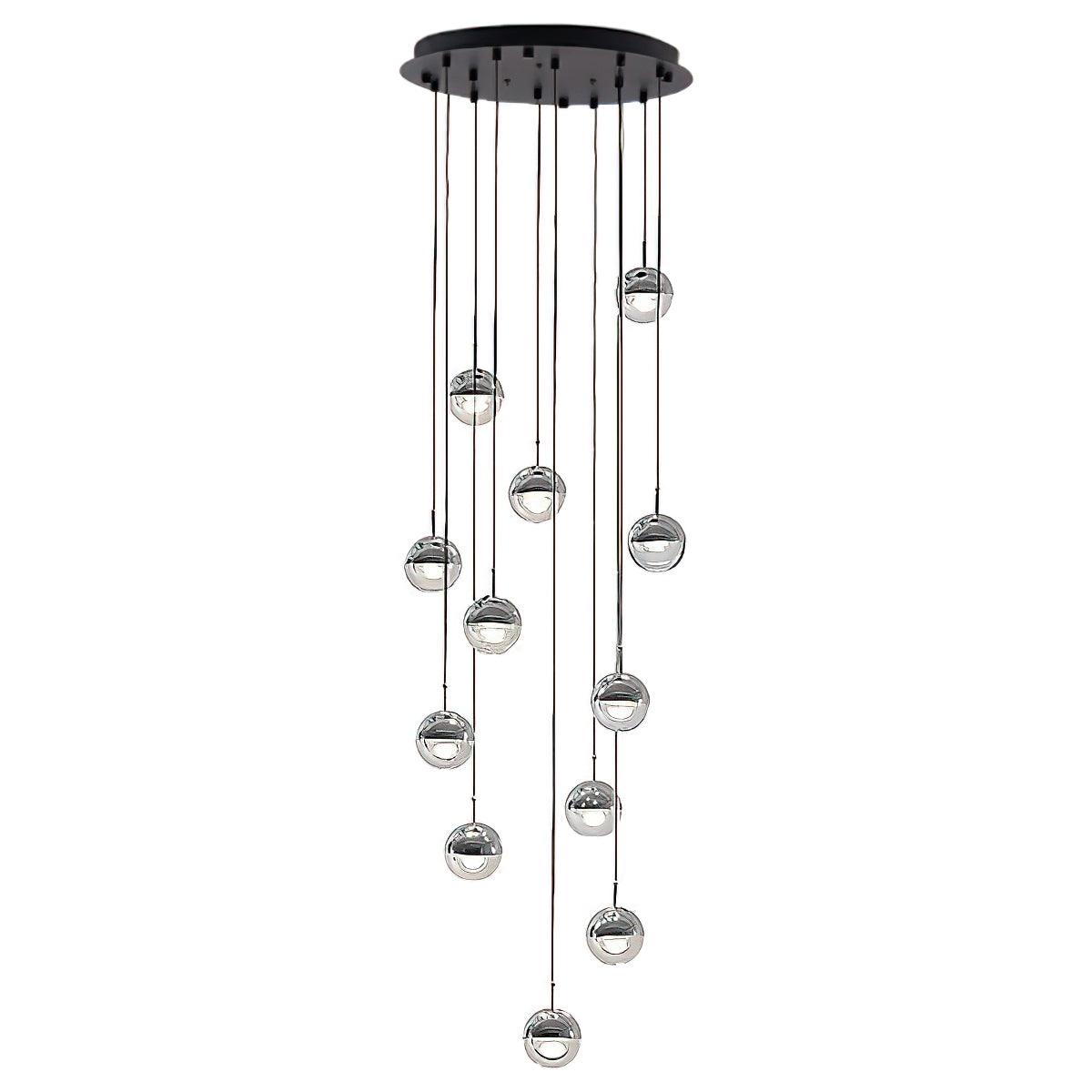 Solara Pendelleuchte Stahl Glas Mehrfach Tropfen-Letslighting