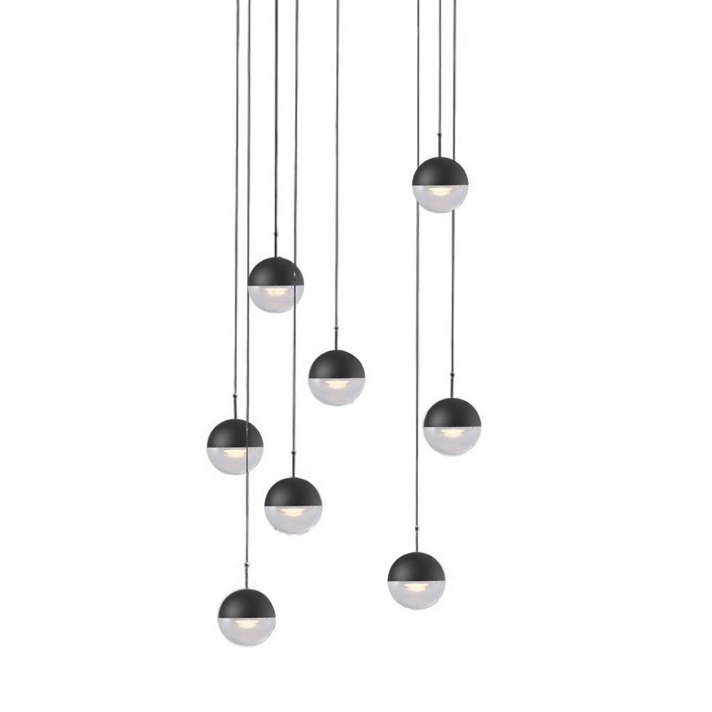 Solara Pendelleuchte Stahl Glas Mehrfach Tropfen-Letslighting