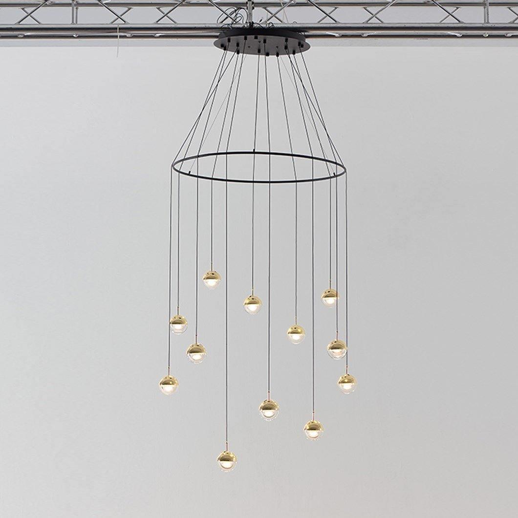 Solara Pendelleuchte Stahl Glas Mehrfach Tropfen-Letslighting