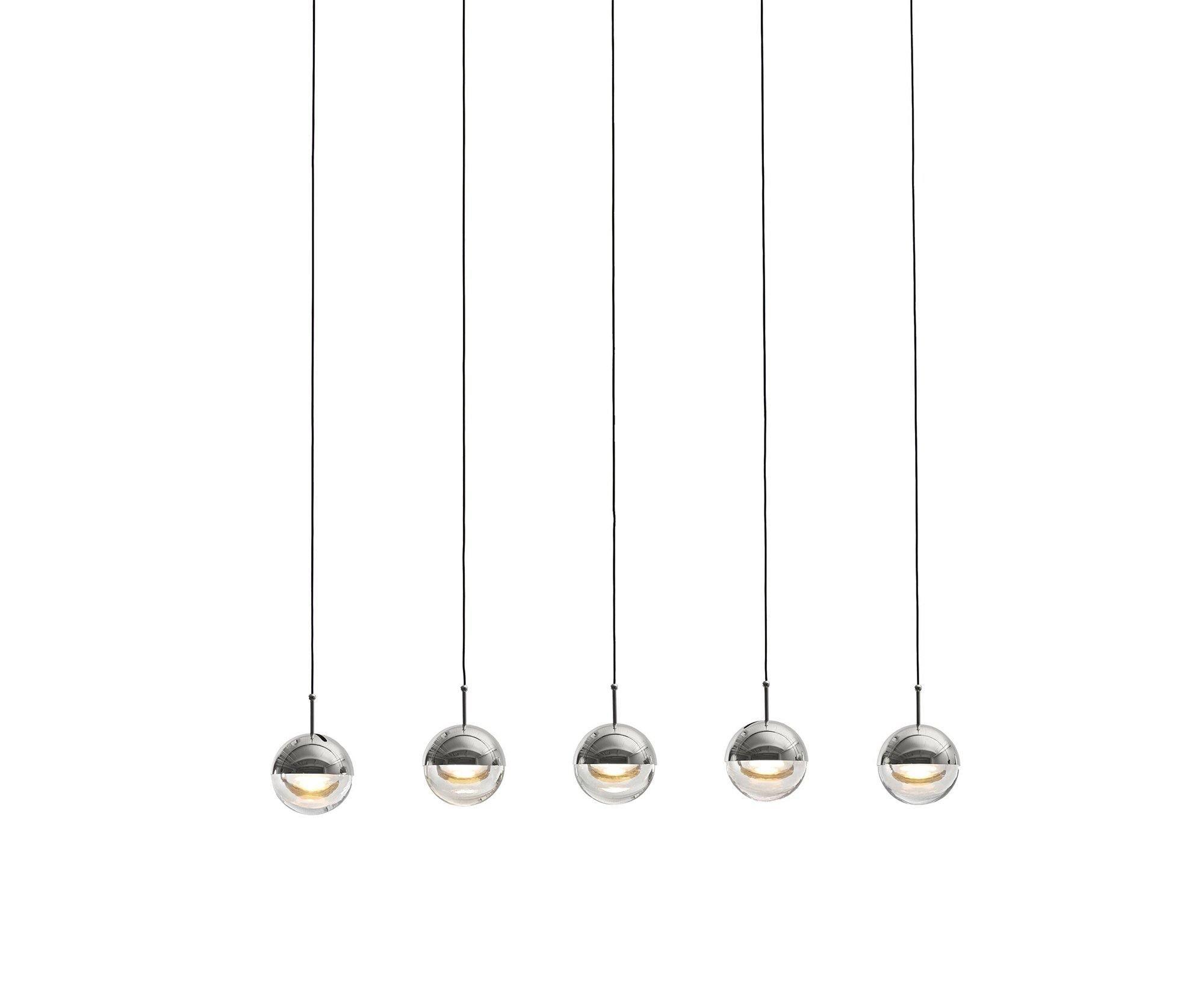 Solara Pendelleuchte Stahl Glas Mehrfach Tropfen-Letslighting