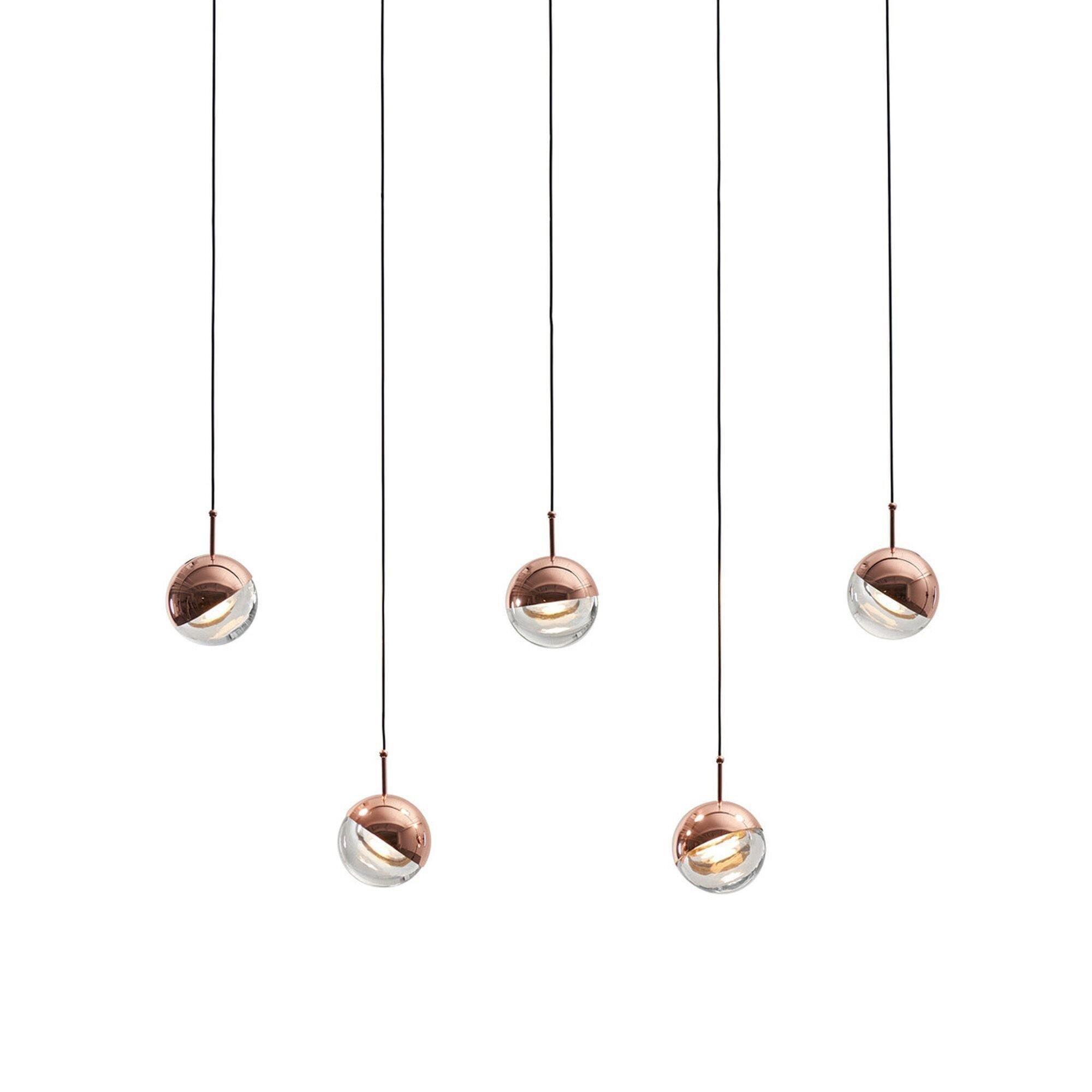 Solara Pendelleuchte Stahl Glas Mehrfach Tropfen-Letslighting