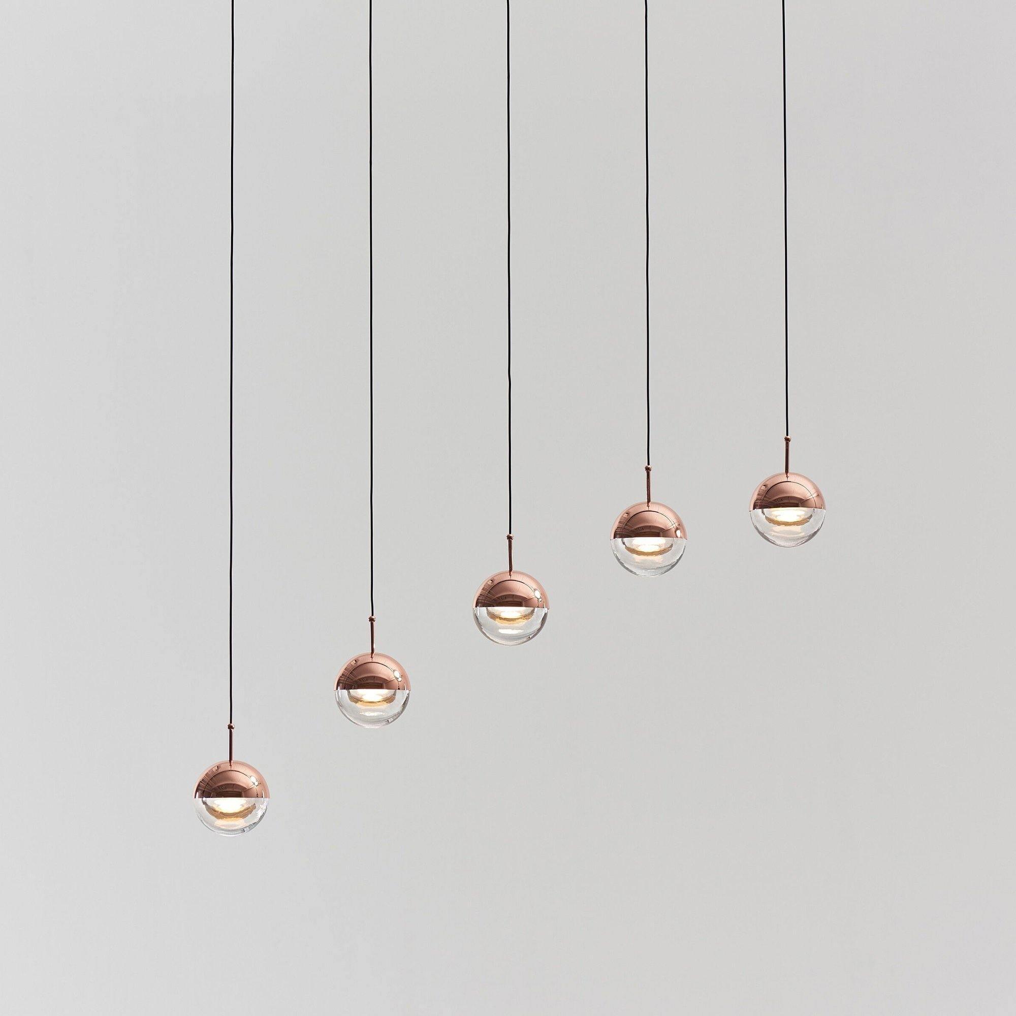 Solara Pendelleuchte Stahl Glas Mehrfach Tropfen-Letslighting