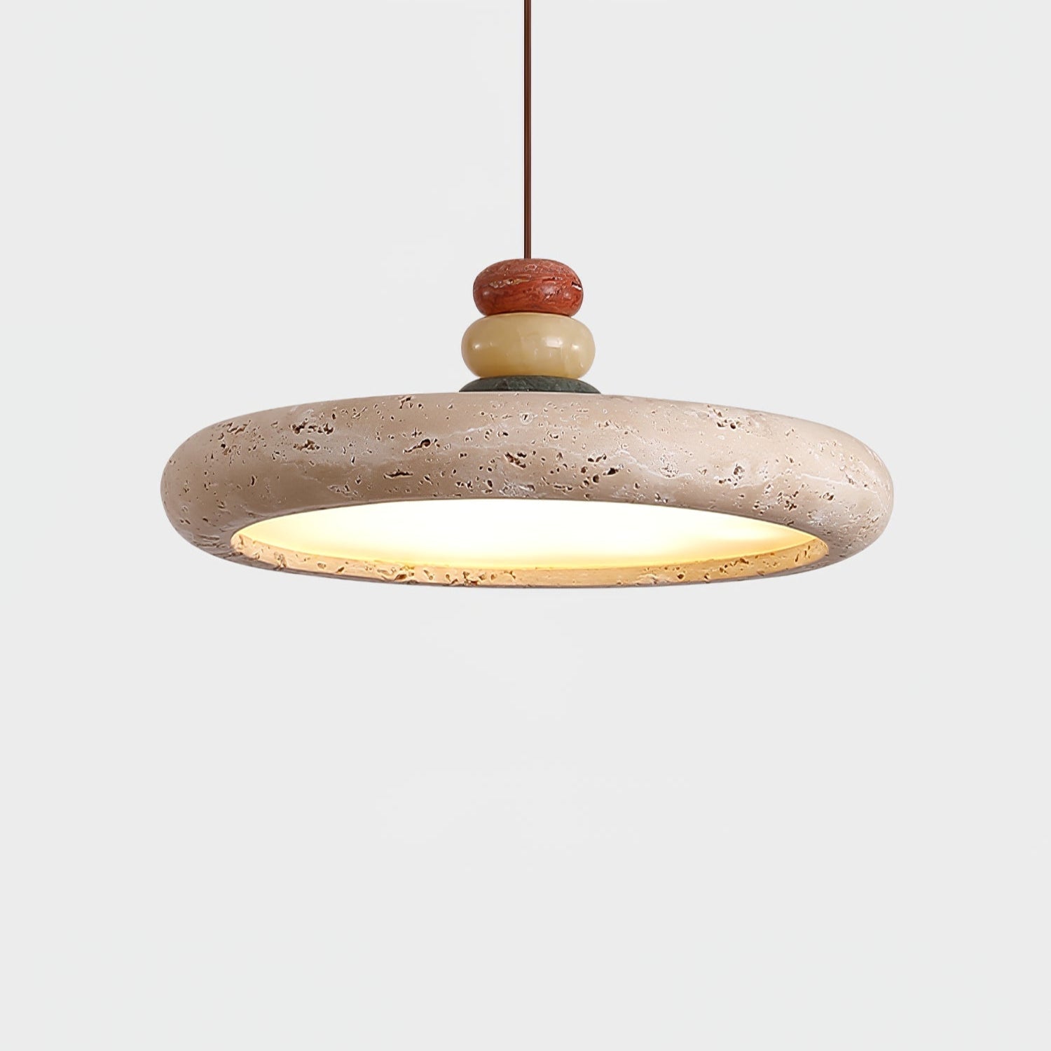 Cuvarora Disc Travertine Pendant Light - Neutralighting