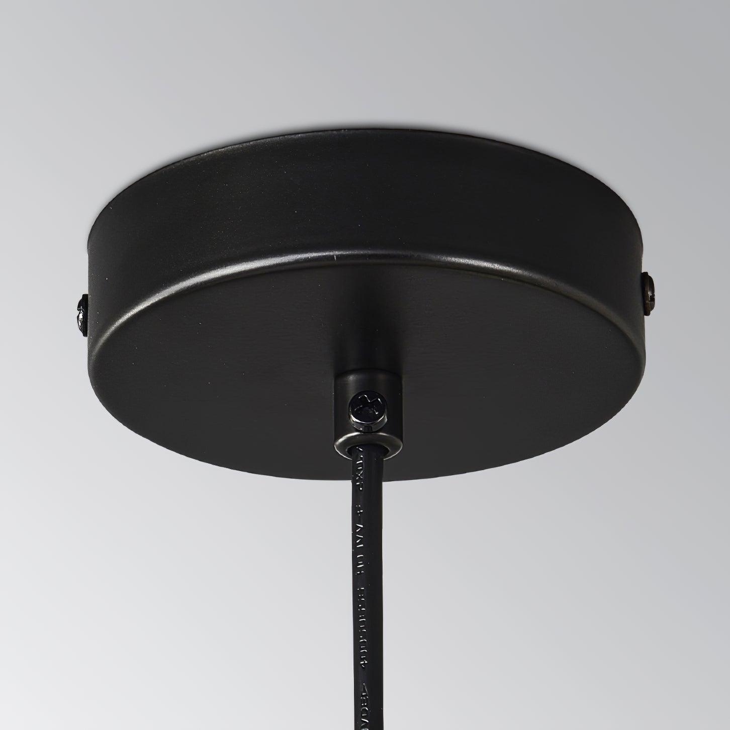 Lustra Pendelleuchte Rahmen Schwarz Glas-Letslighting